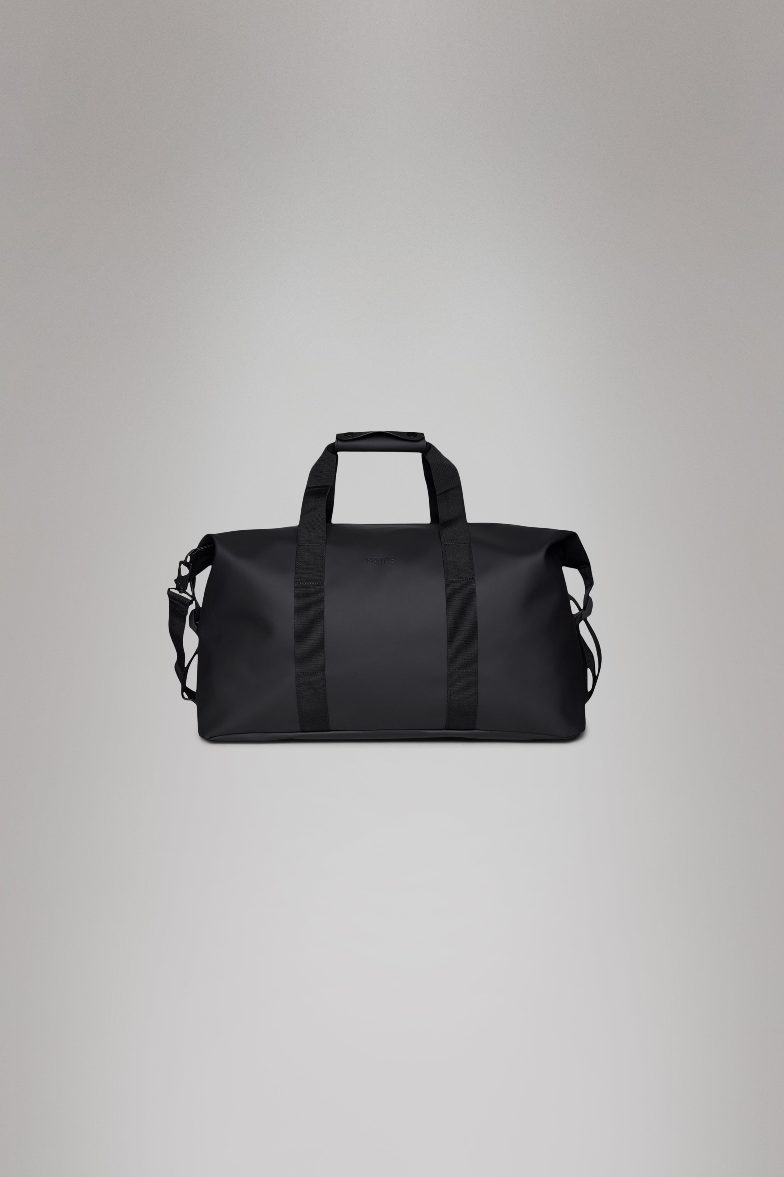 RAINS Hilo Weekend Bag Black 38L H35 x D26 x W62 cm