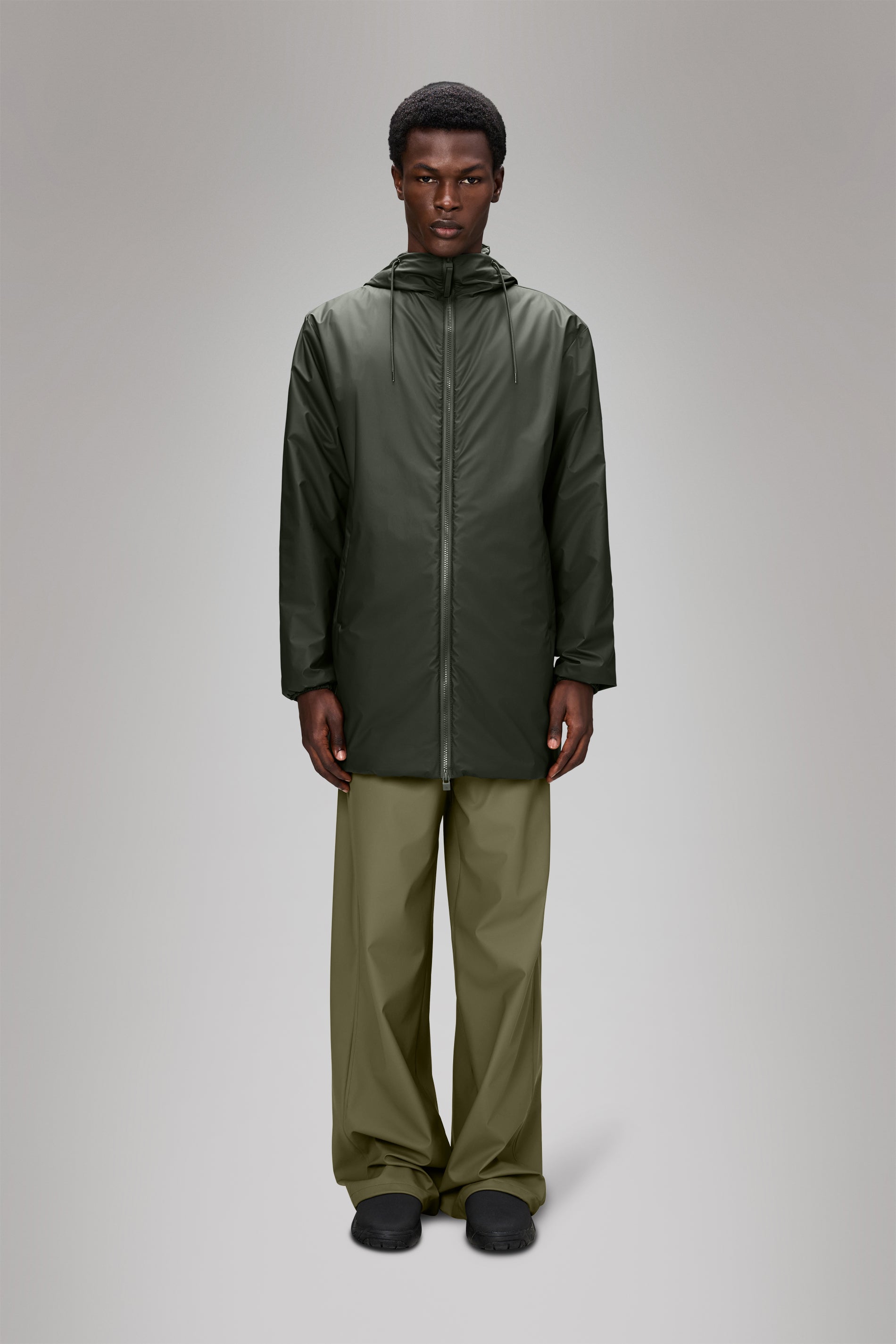 RAINS Lohja Long Insulated Jacket Green Jacket