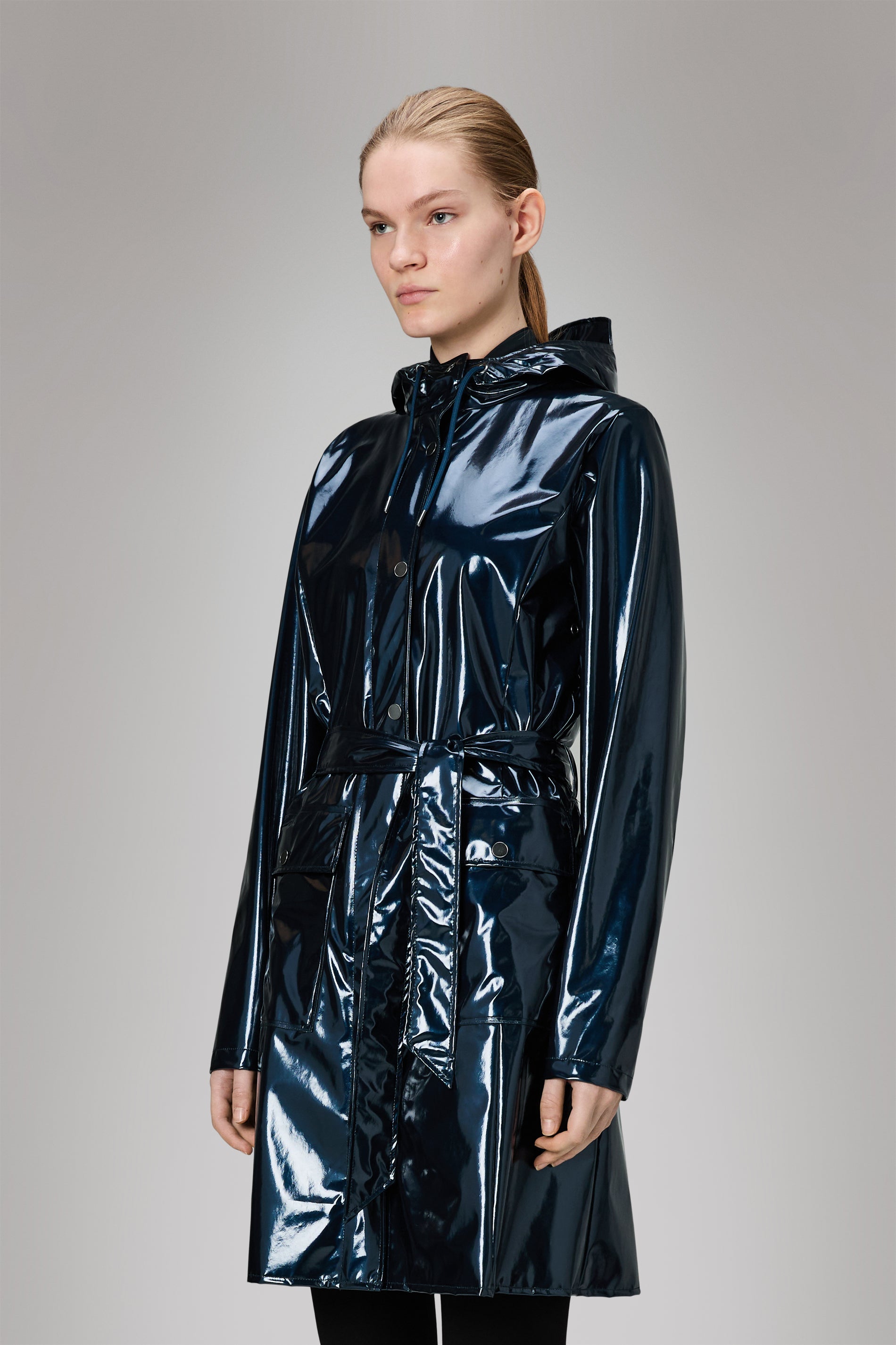 Rains Curve Long Jacket
 Spill Jacket