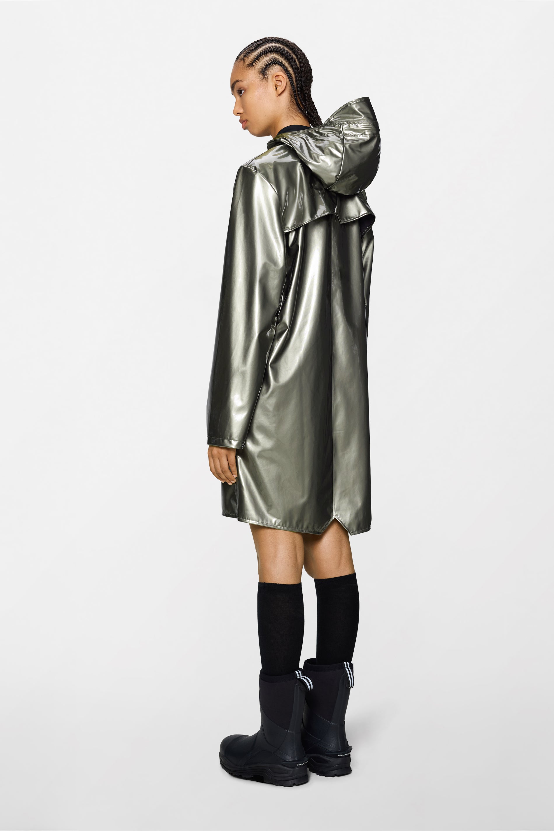 RAINS Long Jacket Raven Jacket