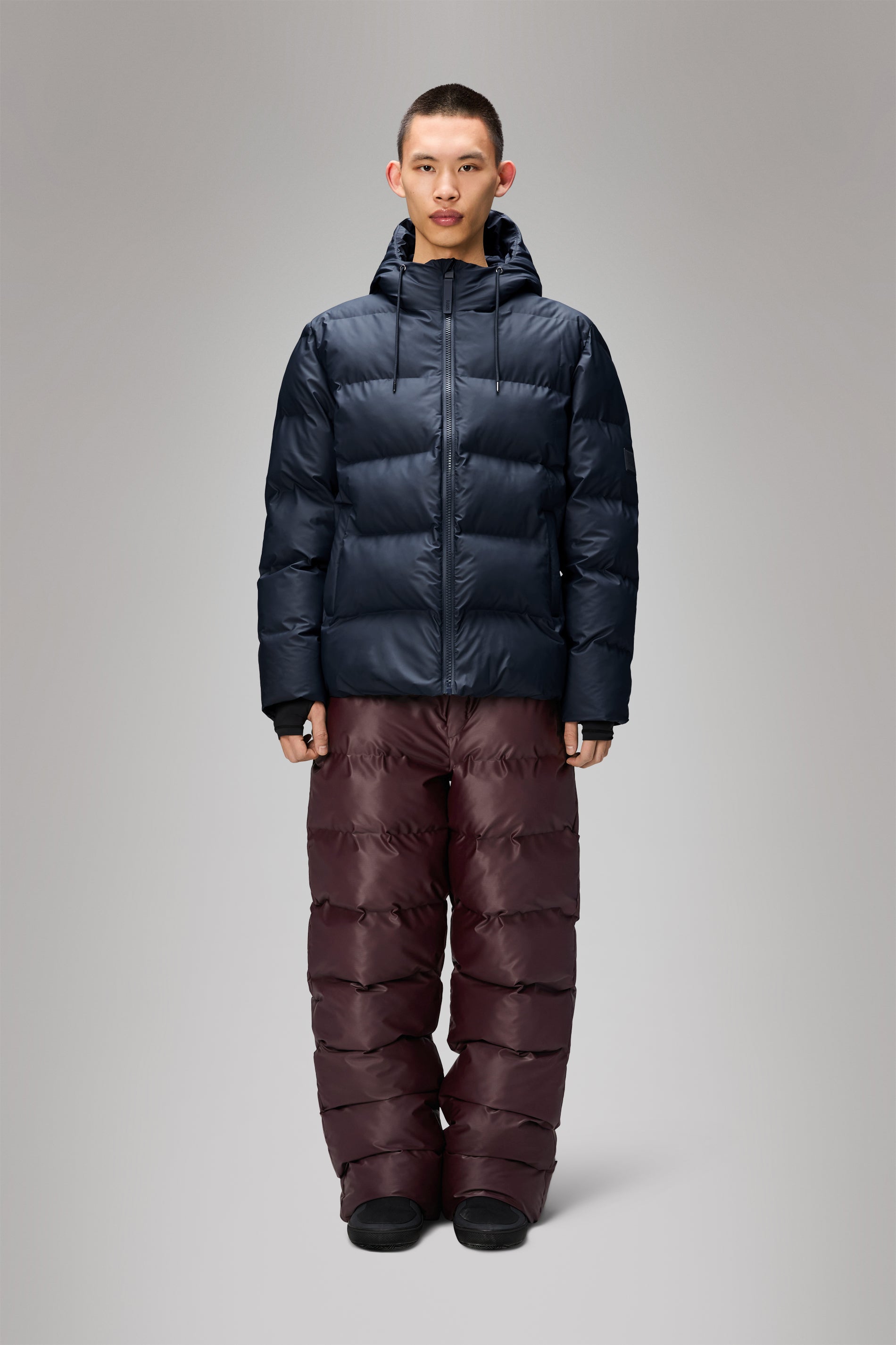 Rains Alta Puffer Jacket Navy Jacket