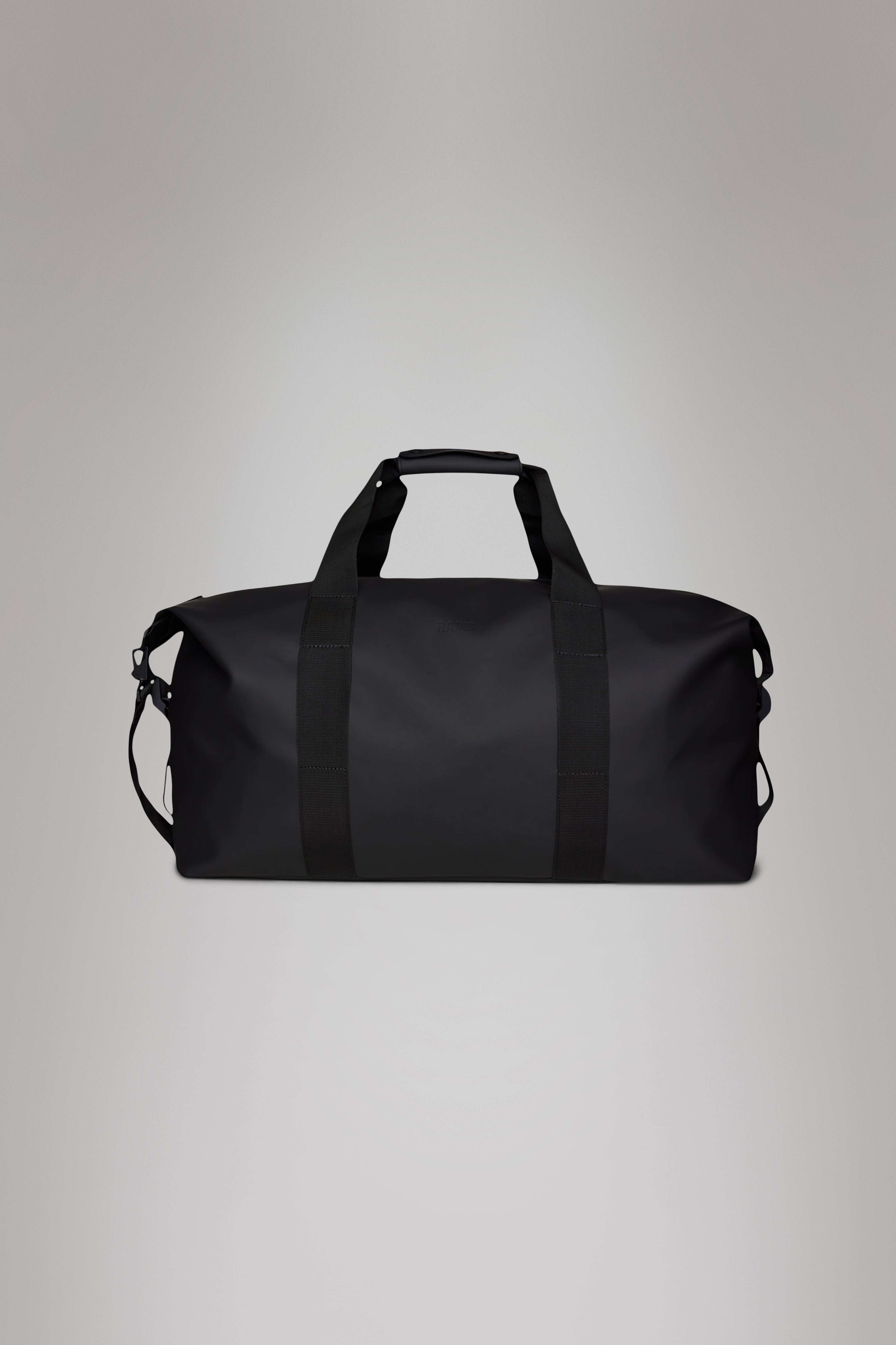 RAINS Hilo Weekend Bag Large Black 47L H40 x D27 x W70 cm Weekender