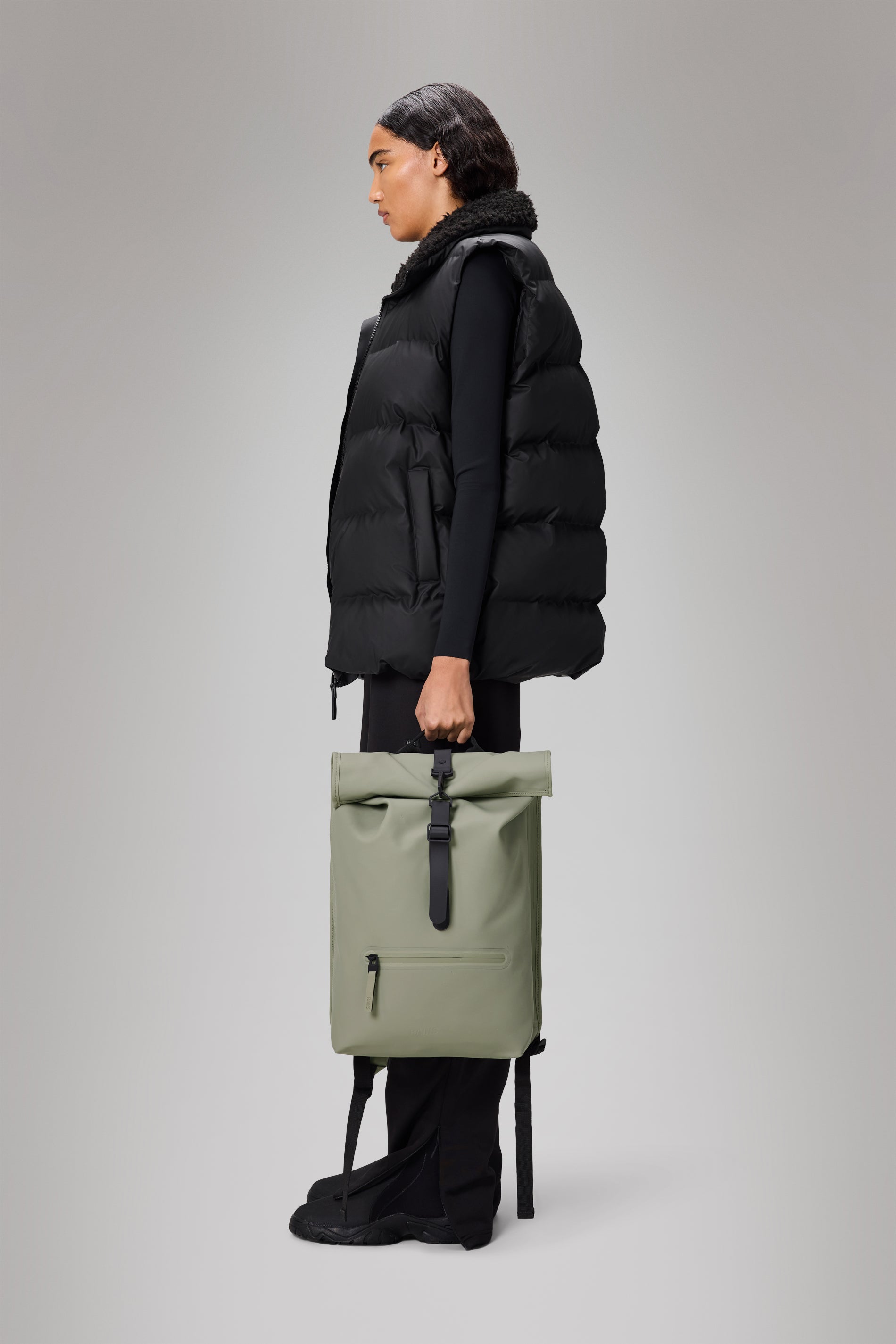 RAINS Rolltop Rucksack Drift Backpack