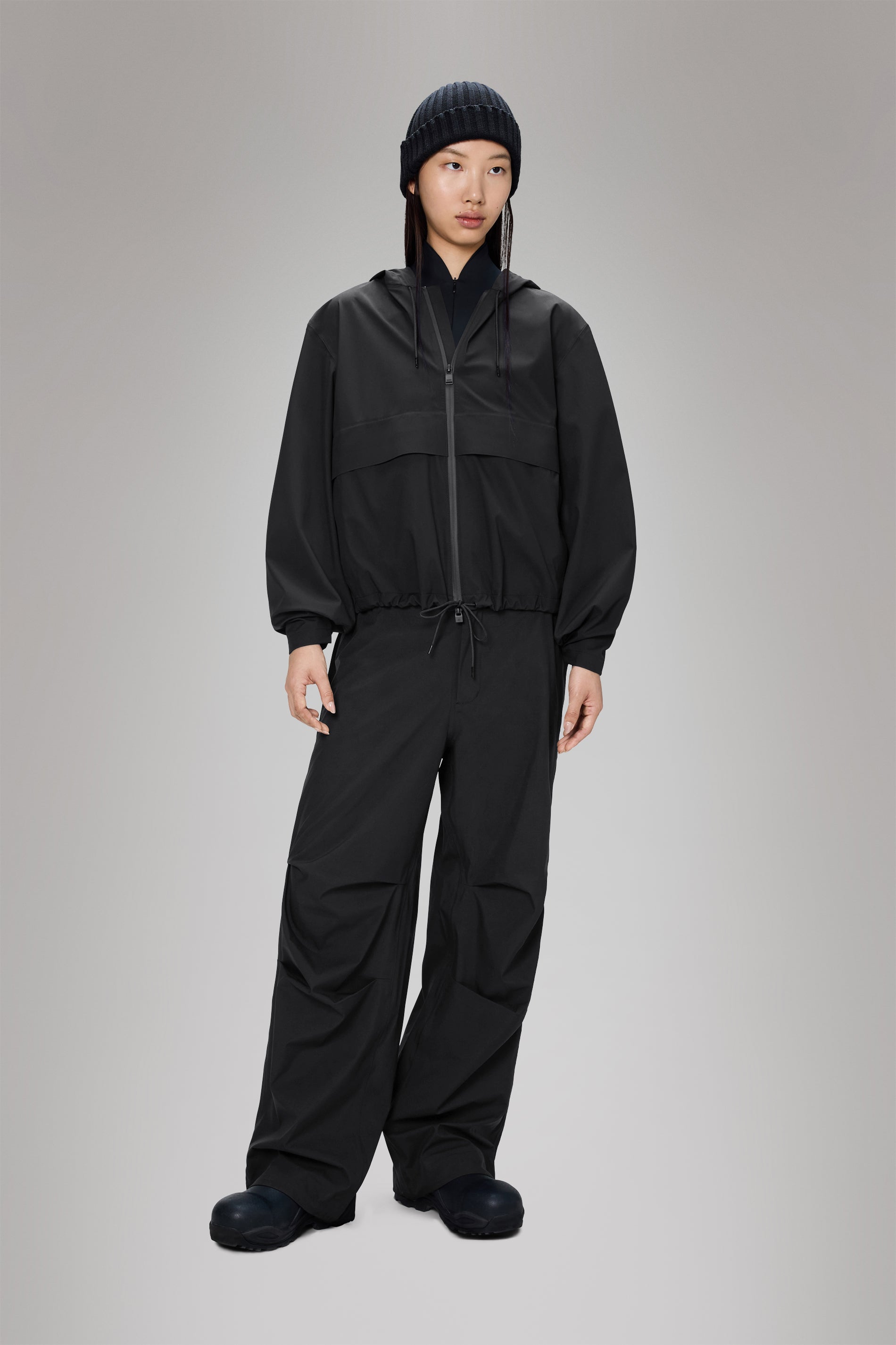 Rains Suva Hardshell Short String W Jacket Black Jacket