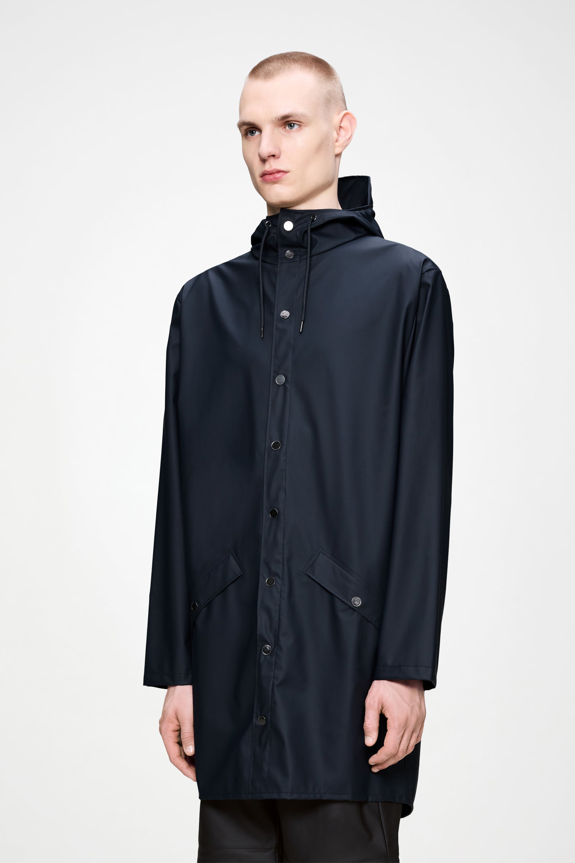 RAINS Long Jacket Navy Jacket