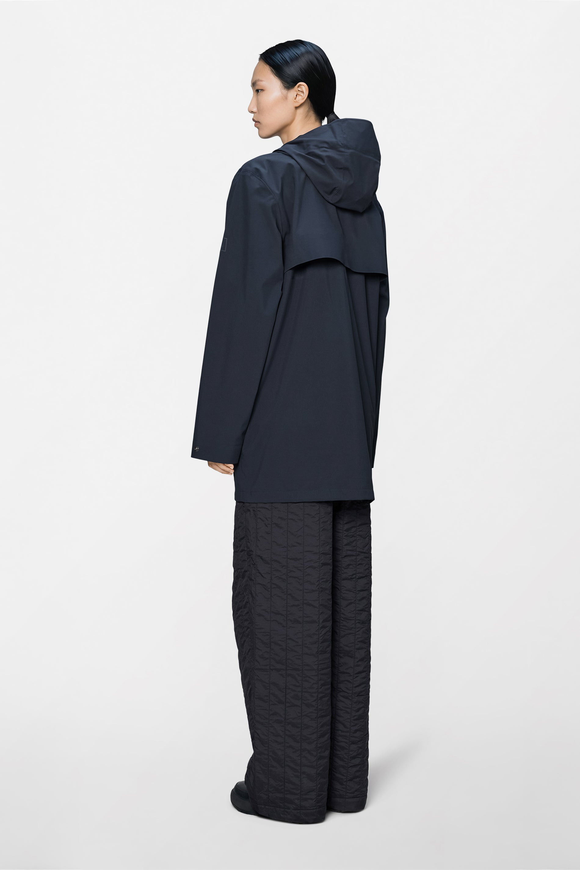RAINS Suva Hardshell Long Jacket Navy Jacket