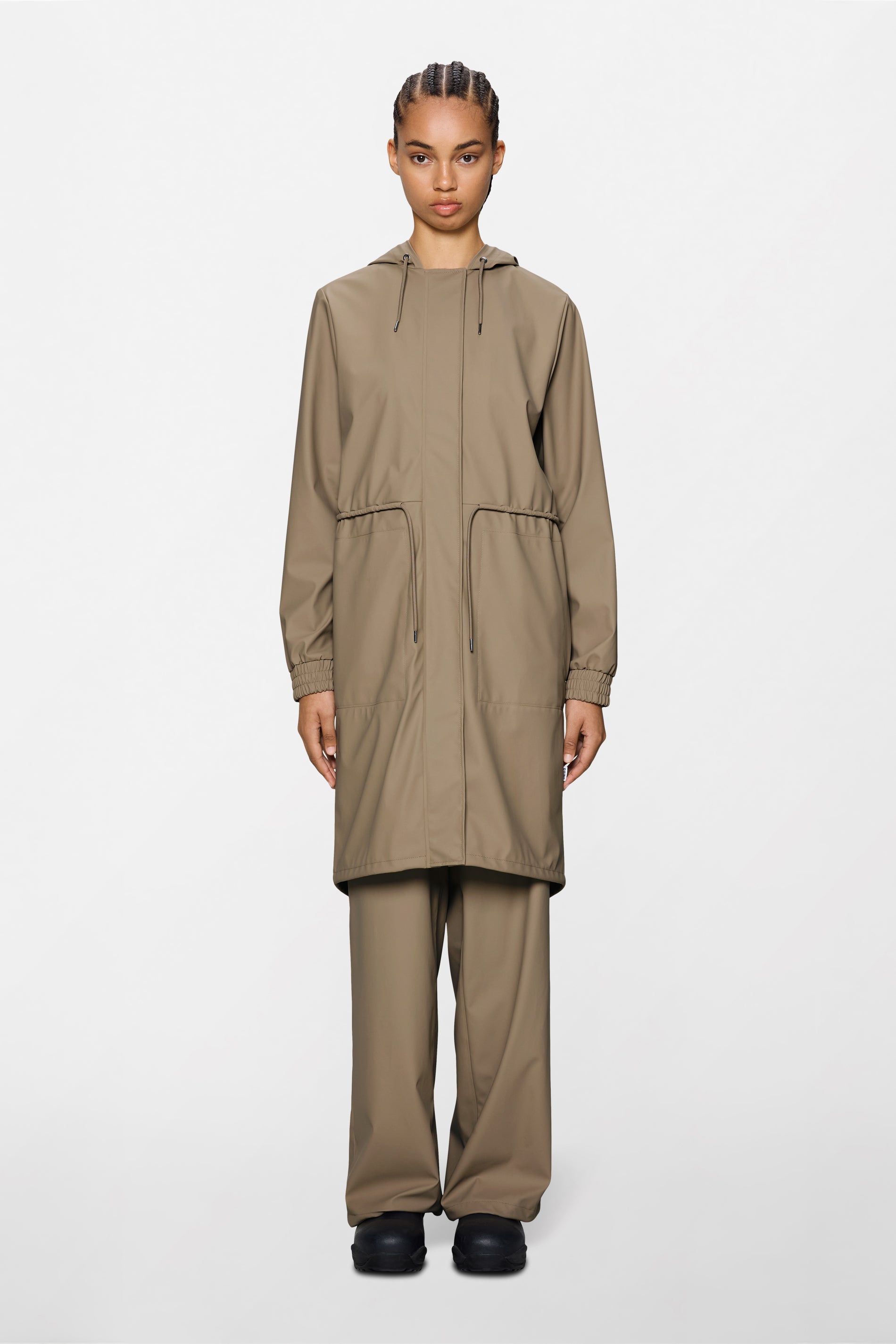 RAINS String W Parka Beige Jacket