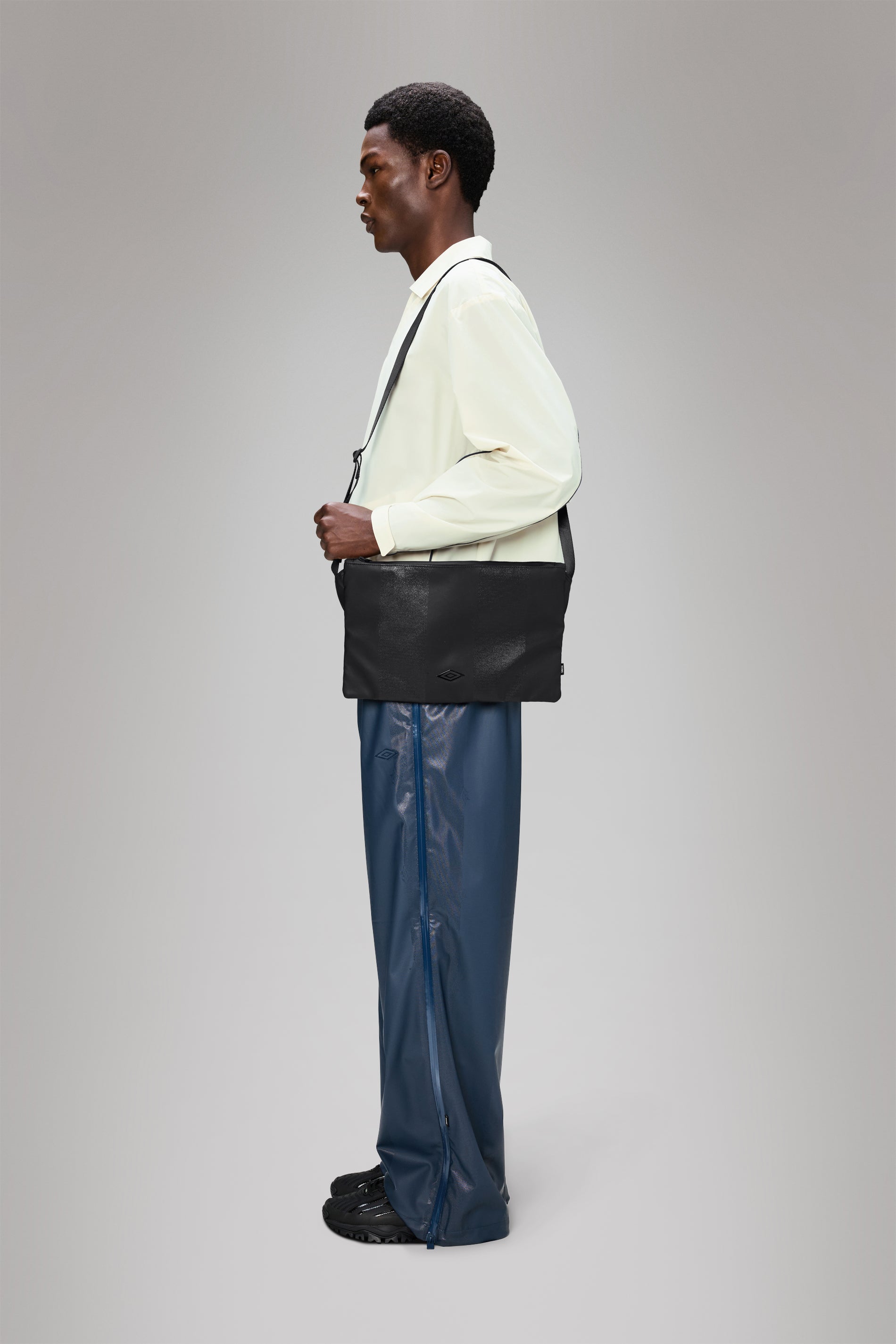 Rains Rains x Umbro Transfer Musette Bag Black Crossbody