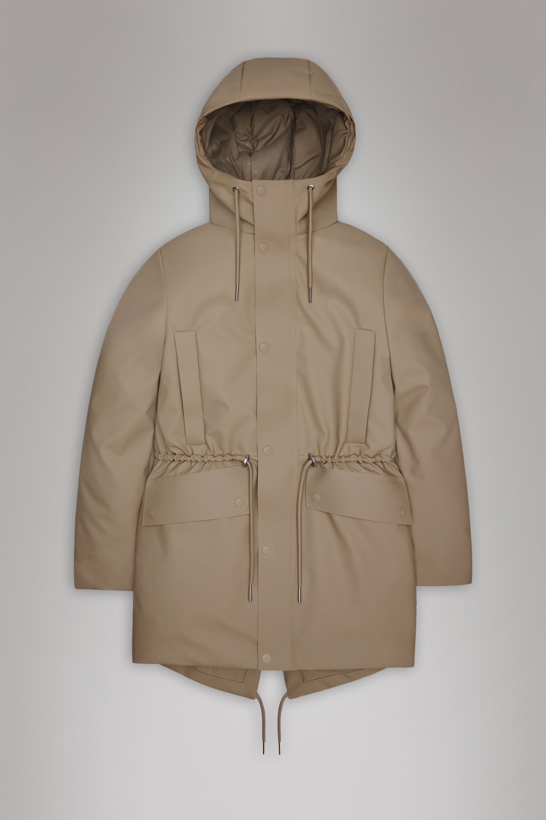 Rains Nome String W Parka Beige Jacket