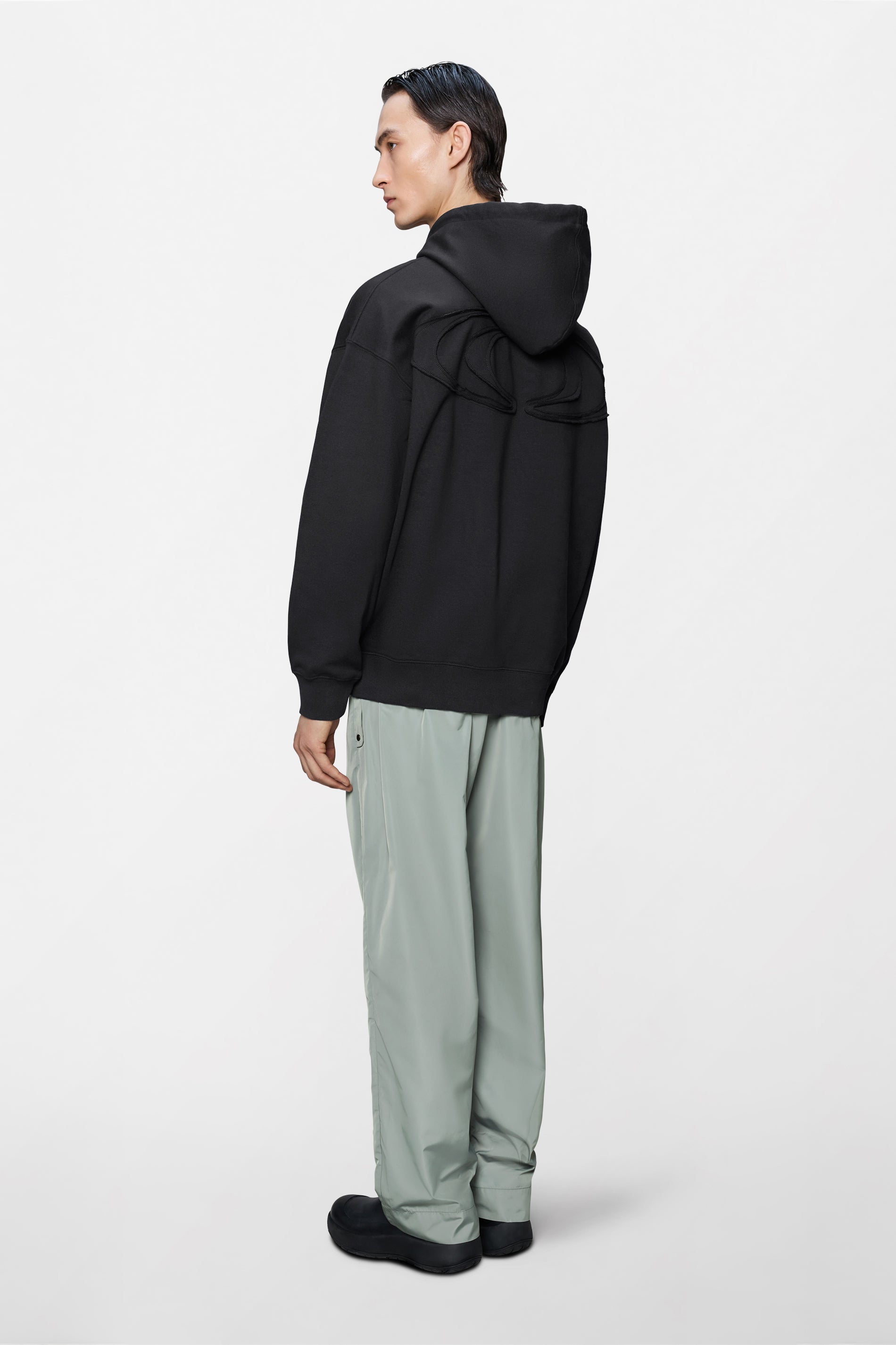 RAINS Classic Hoodie Black Long Sleeve