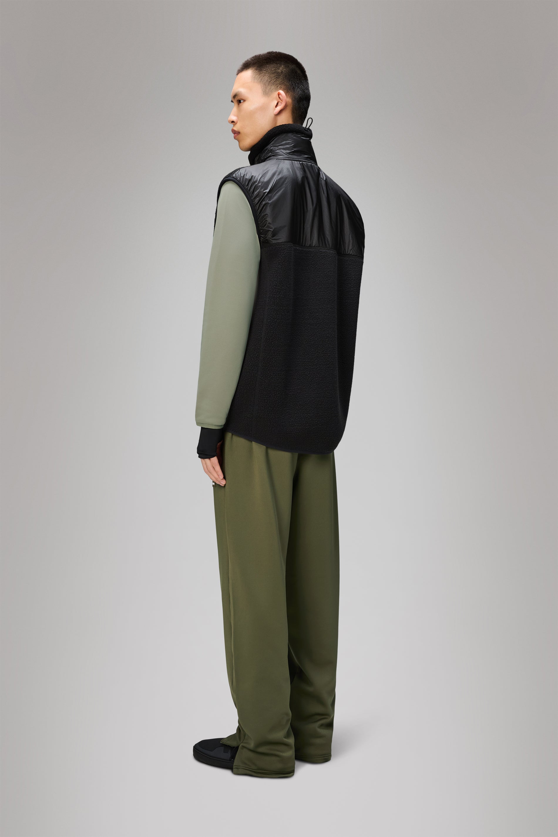 RAINS Yermo Fleece Vest Black Vest