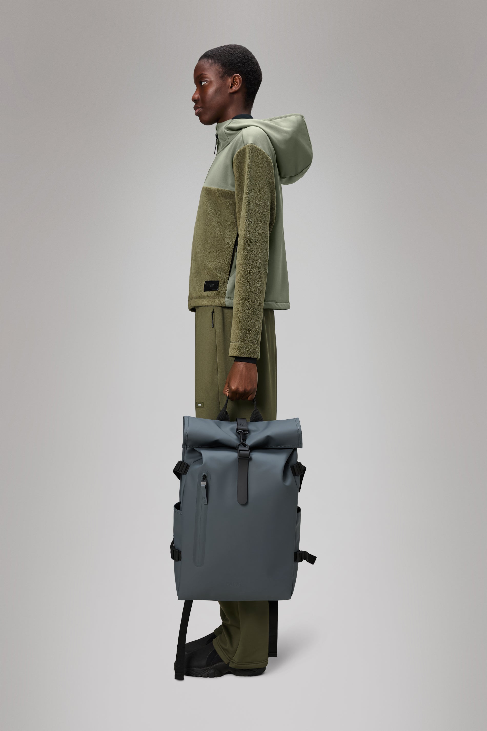 RAINS Rolltop Rucksack Large Lagoon Backpack