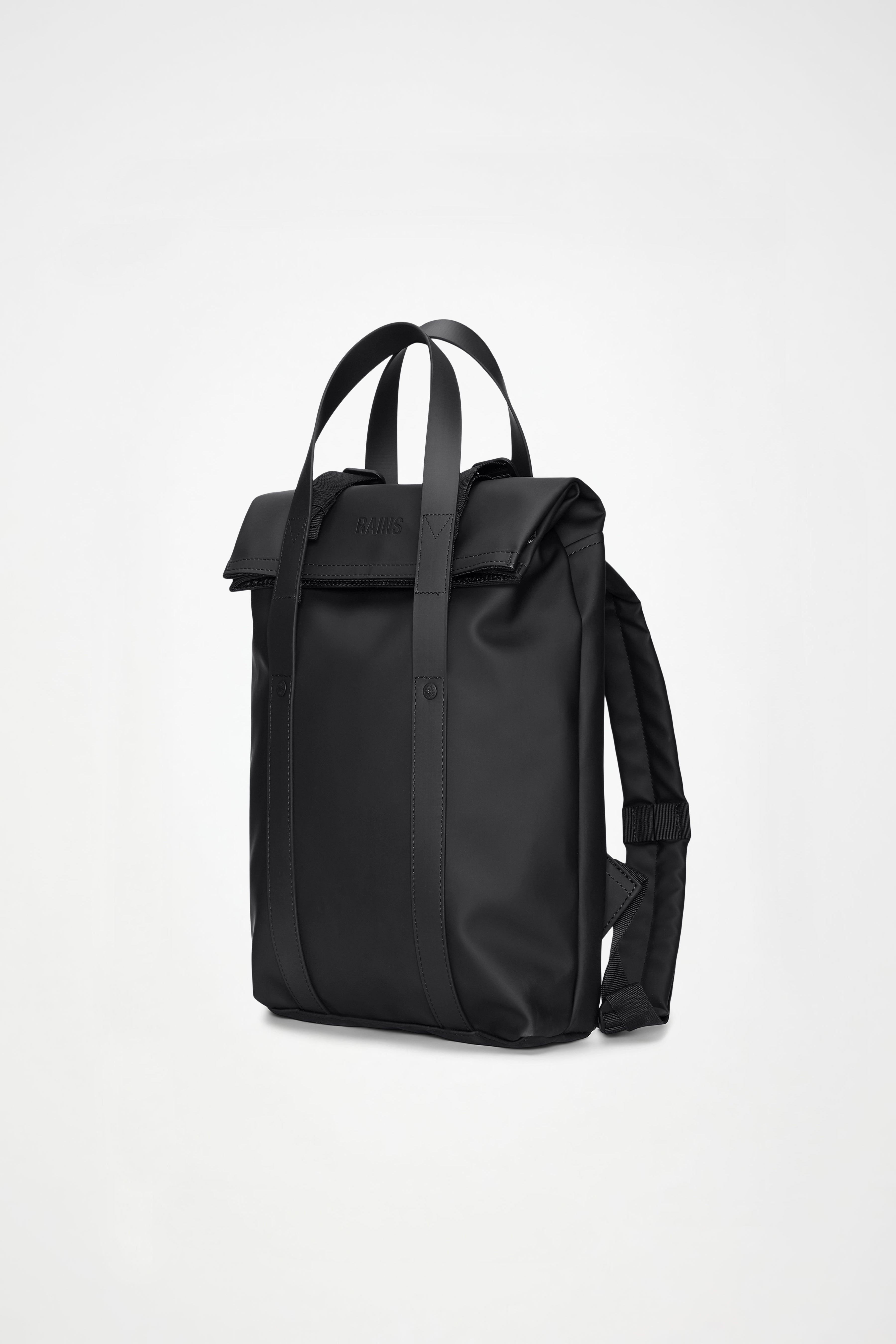 RAINS 2 Way Tote Backpack Mini Black Backpack