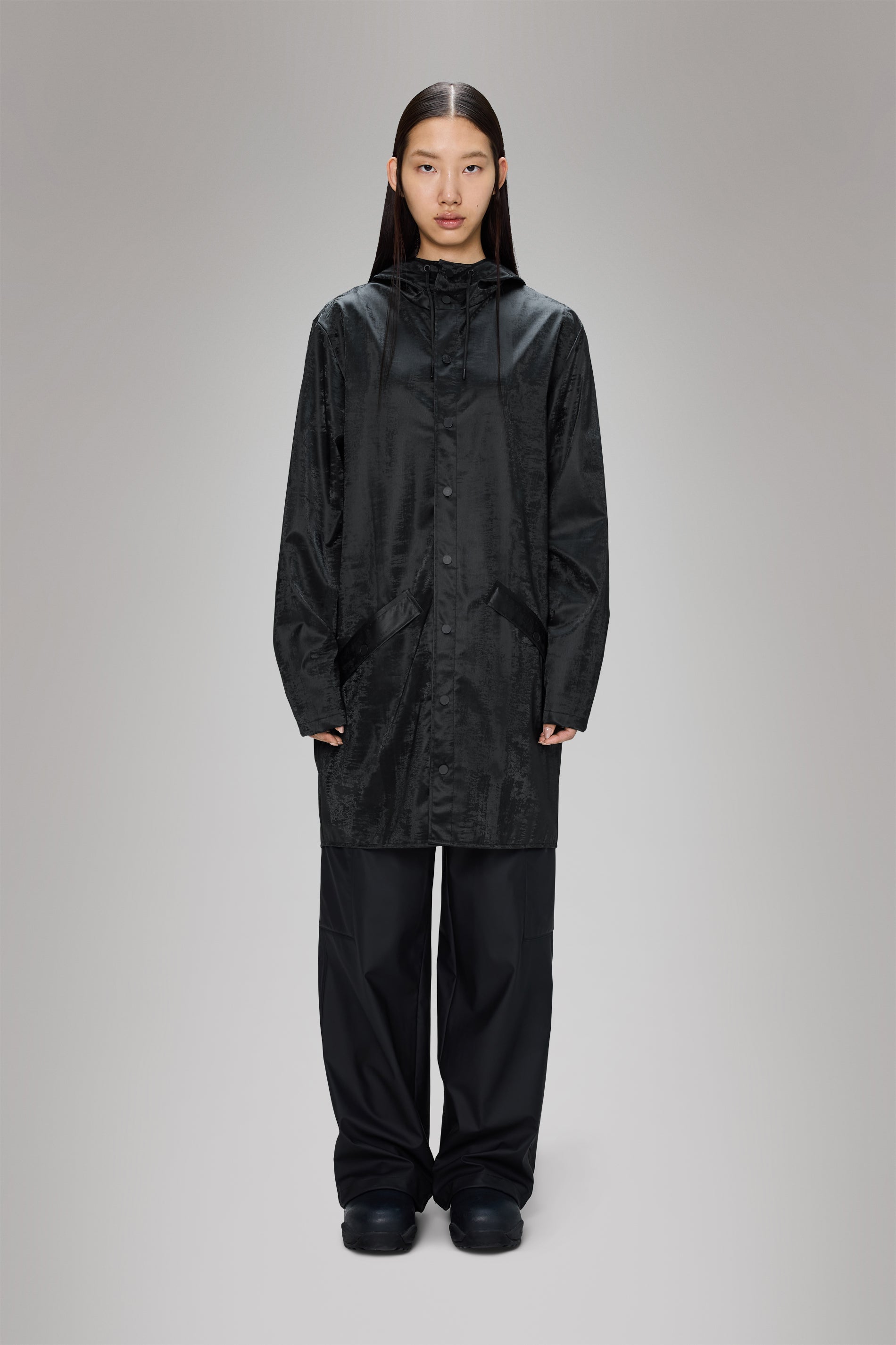 RAINS Long Jacket Coal Jacket