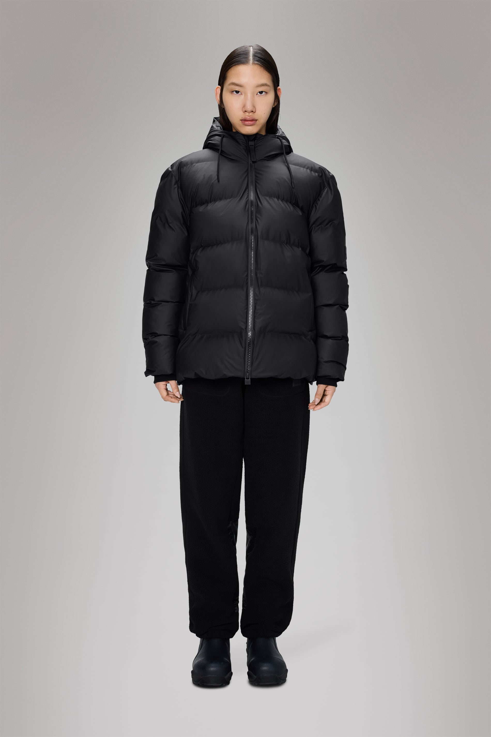 Rains Alta Puffer Jacket Black Jacket
