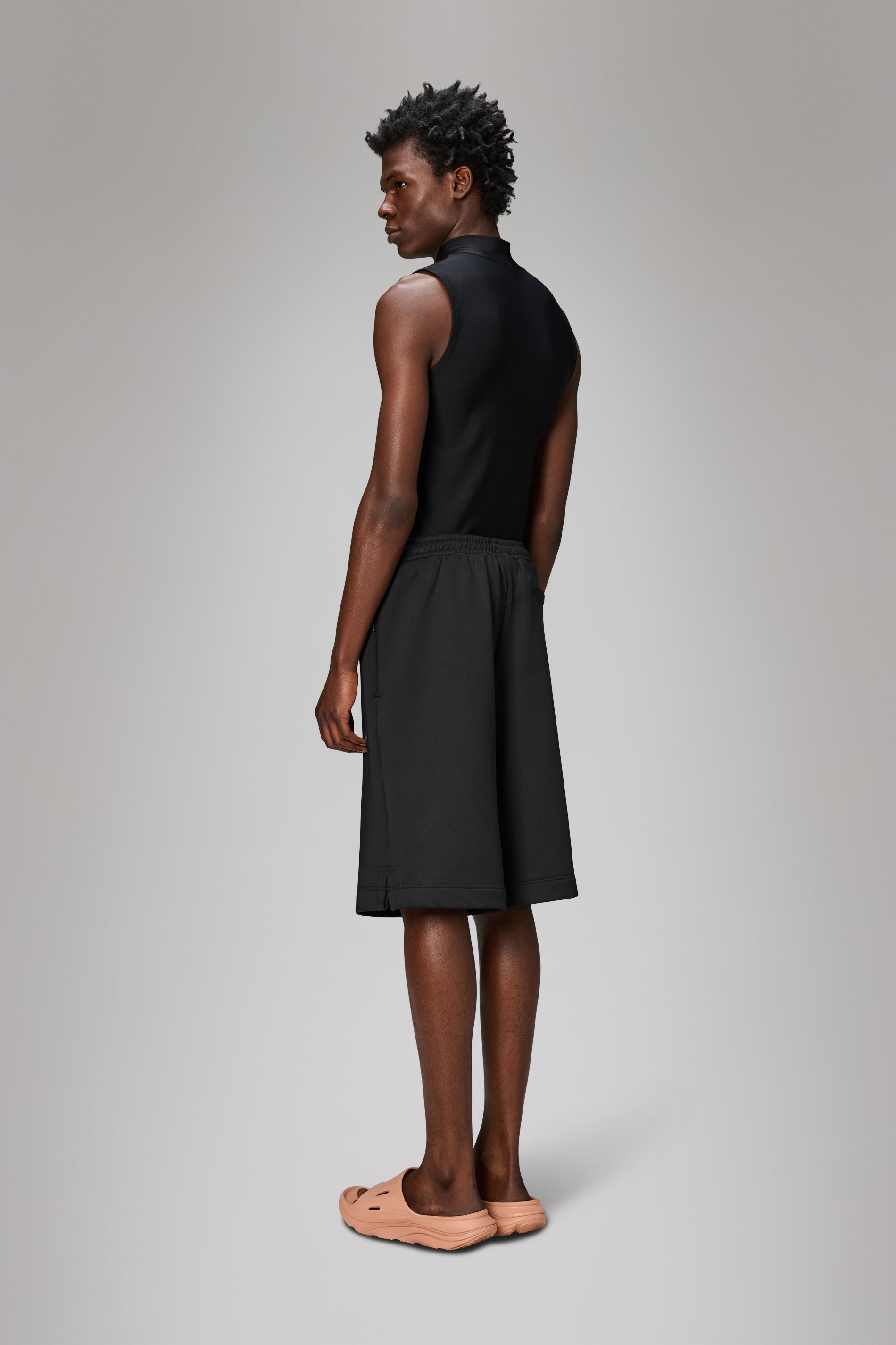 RAINS Sintra Fleece Bermuda Shorts Black Shorts