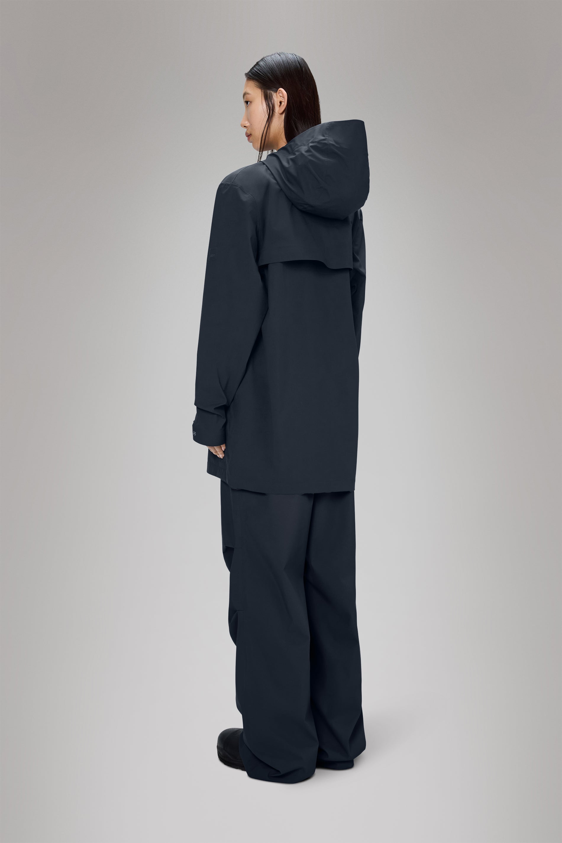 Rains Suva Hardshell Long Jacket Navy Jacket