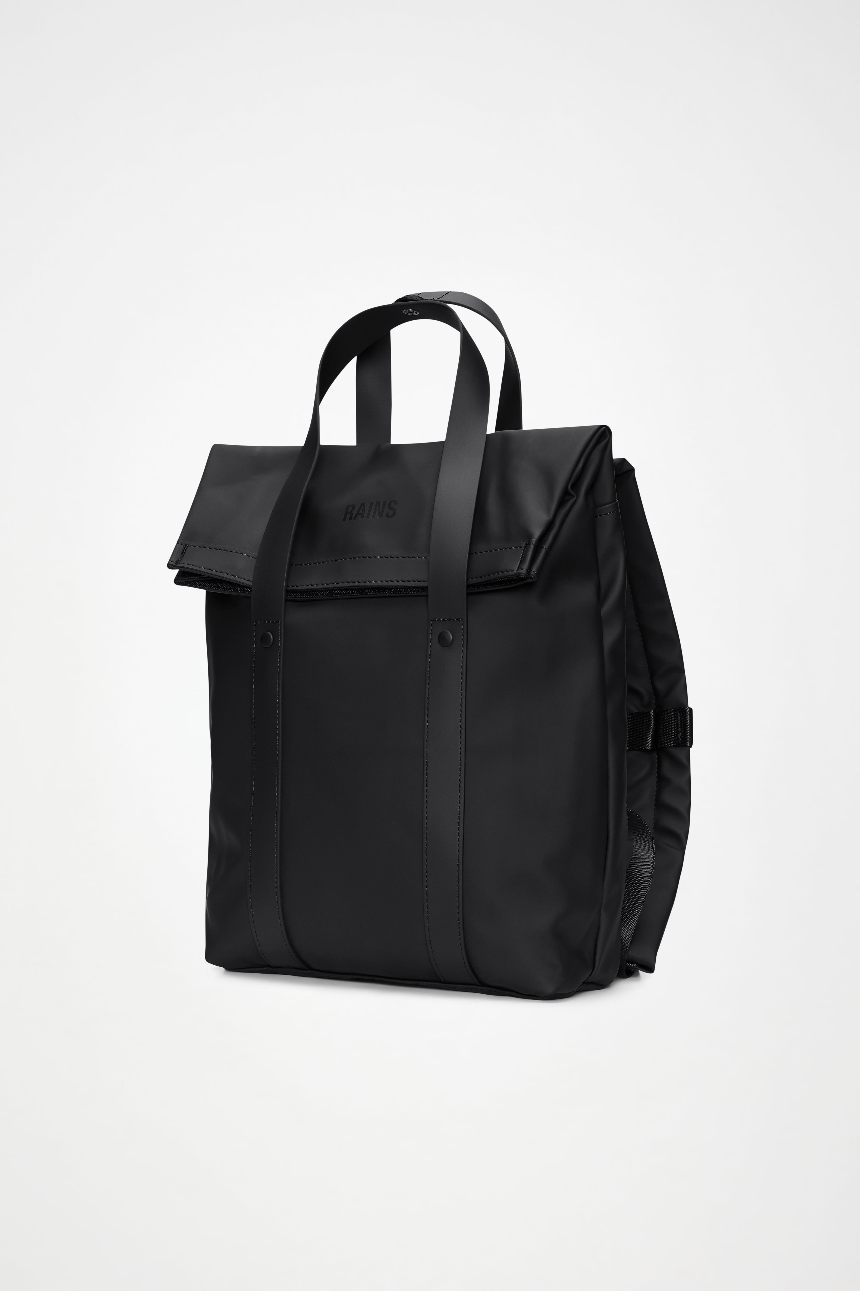 RAINS 2 Way Tote Backpack Mini Black Backpack