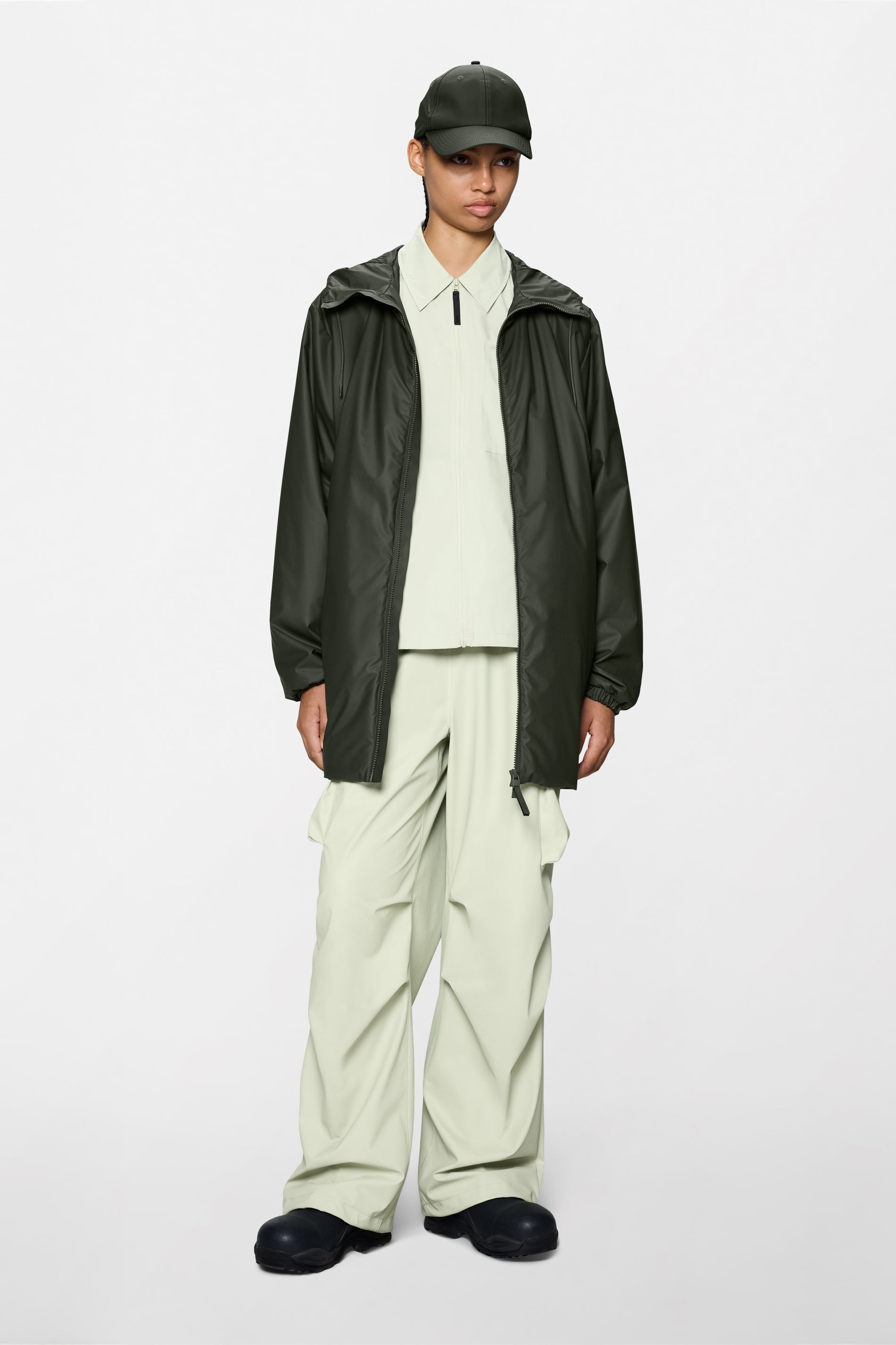 RAINS Lohja Long Insulated Jacket Green Jacket