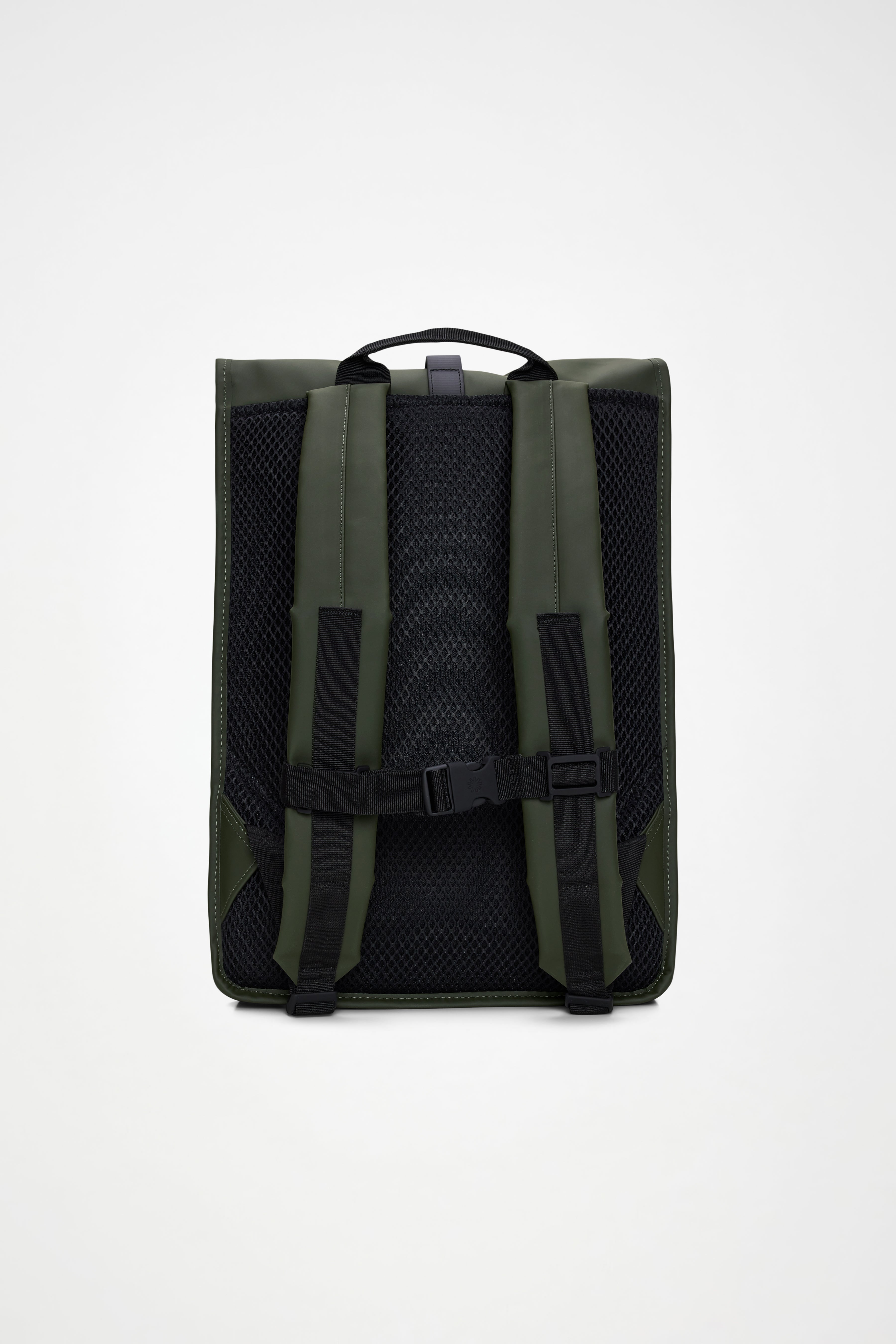RAINS Rolltop Rucksack Green 17L H60 x D11 x W32 cm Backpack