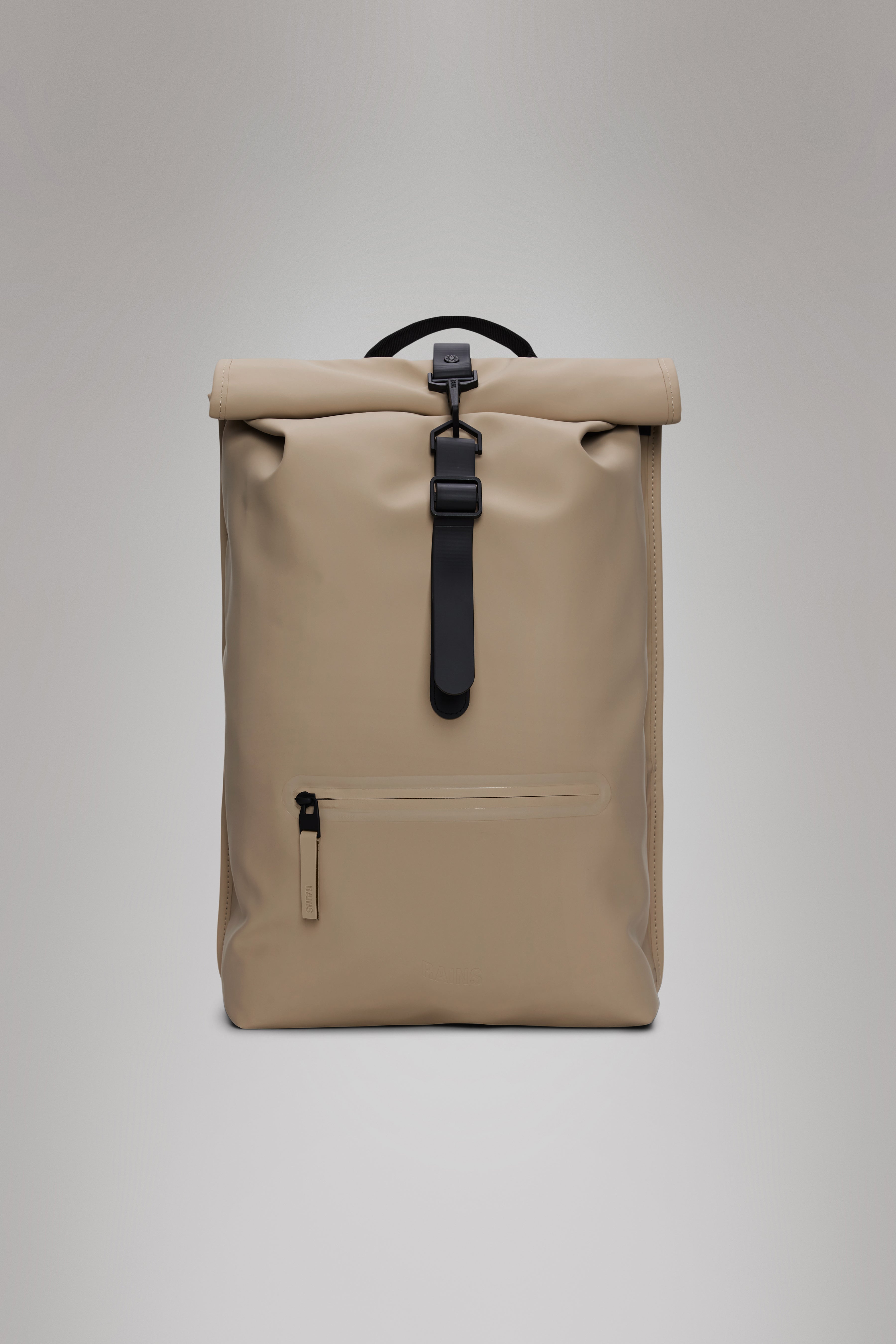 RAINS Rolltop Rucksack Beige Backpack