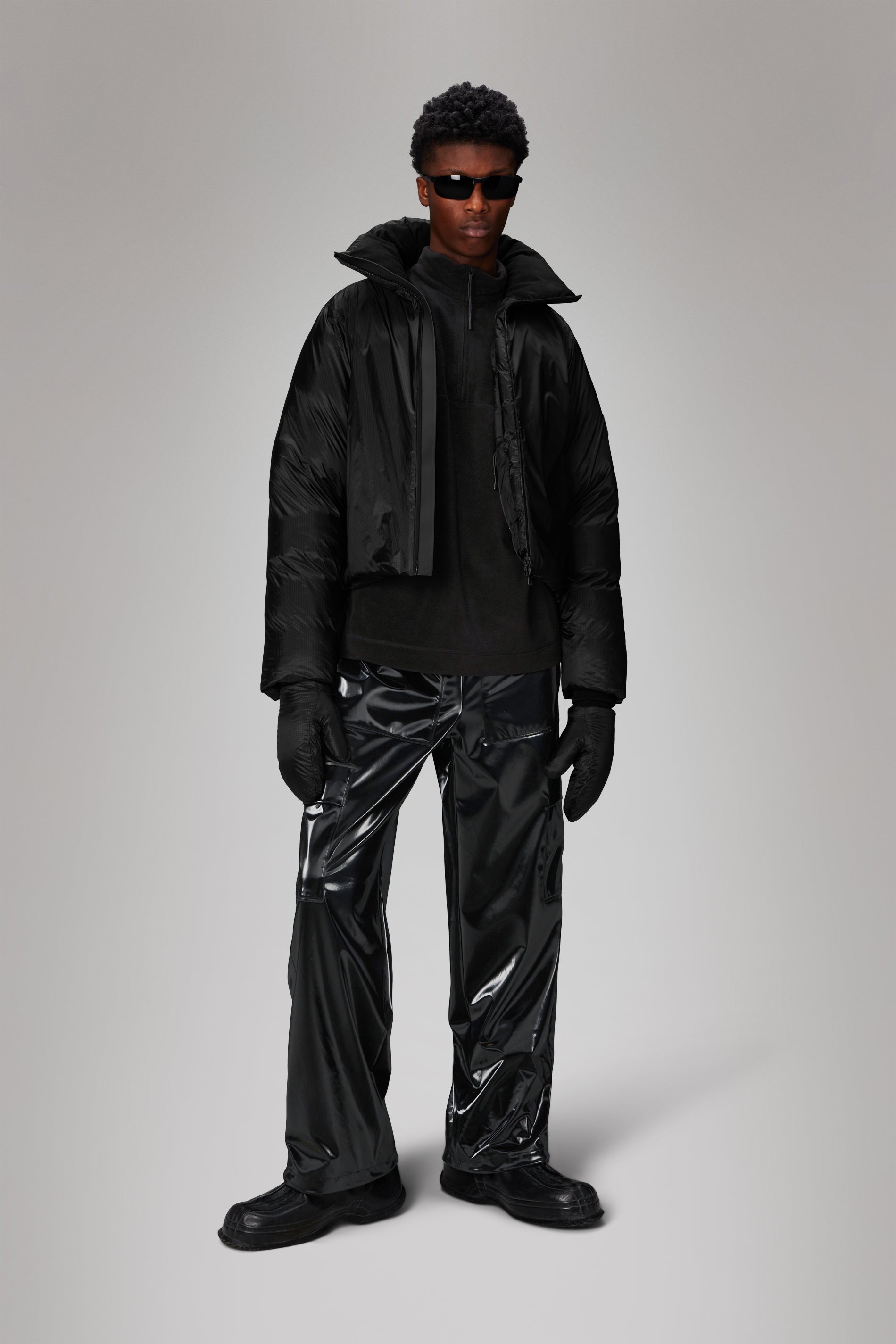 RAINS Kevo Short Puffer Jacket Black Jacket