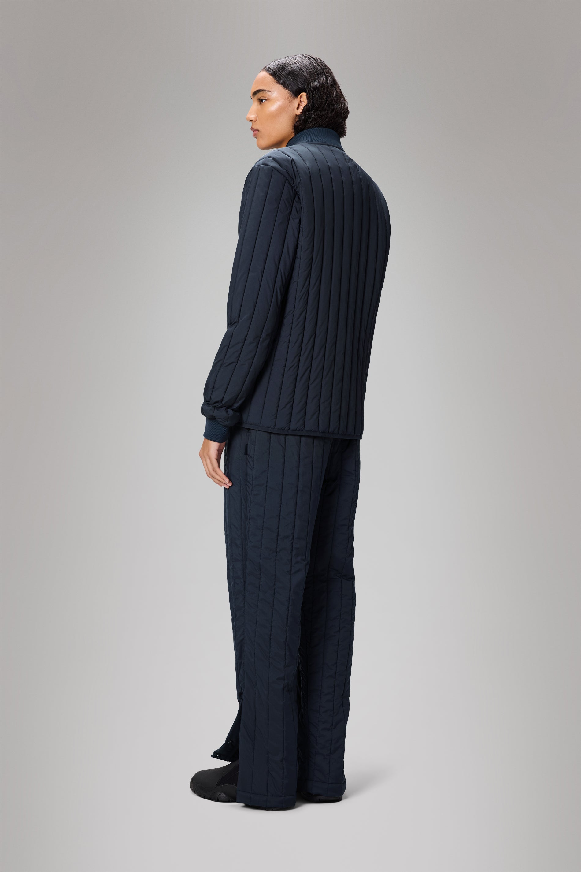 RAINS Banja Liner Bomber Jacket Navy Overshirt