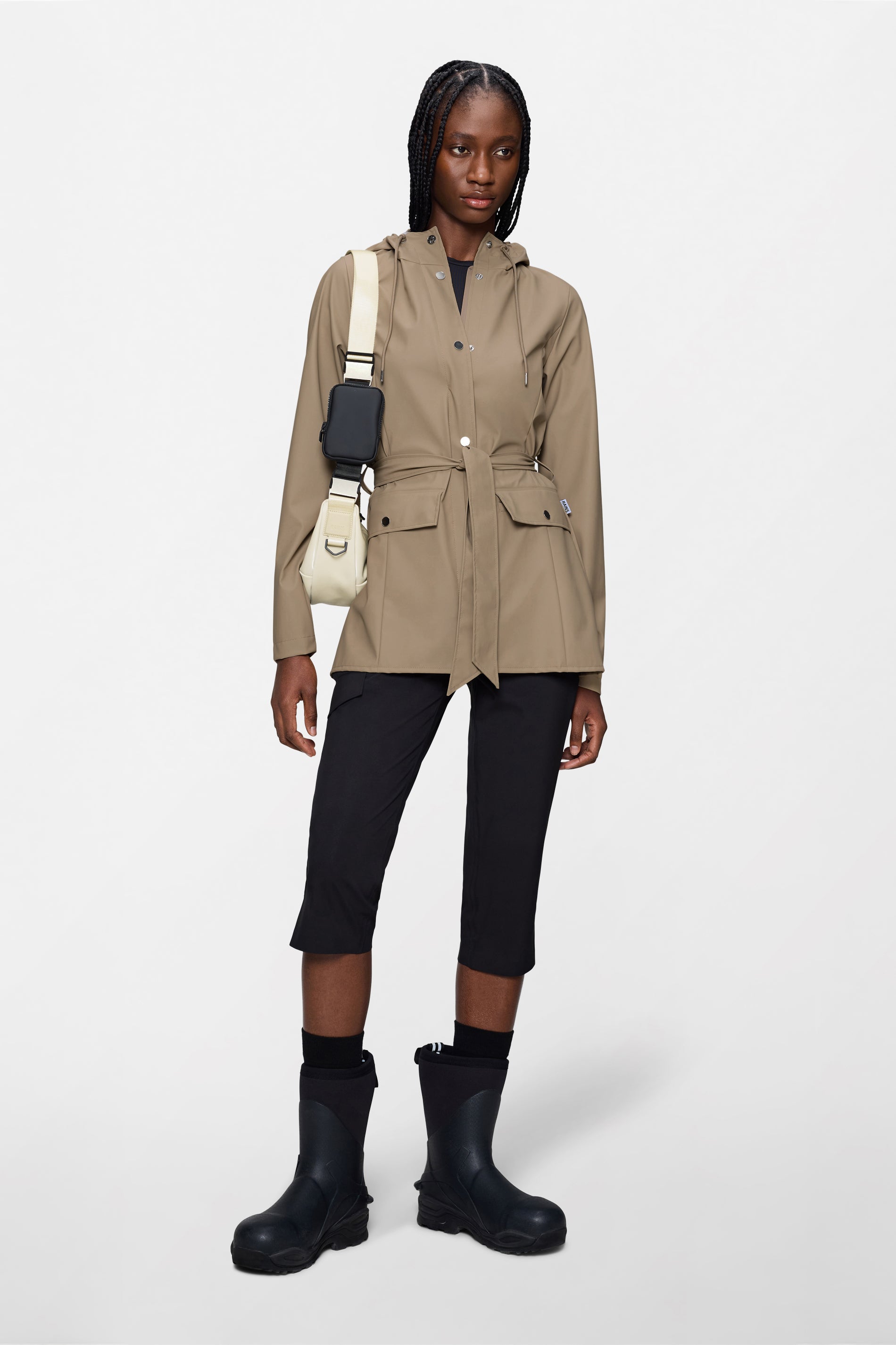 RAINS Curve Jacket Beige Jacket