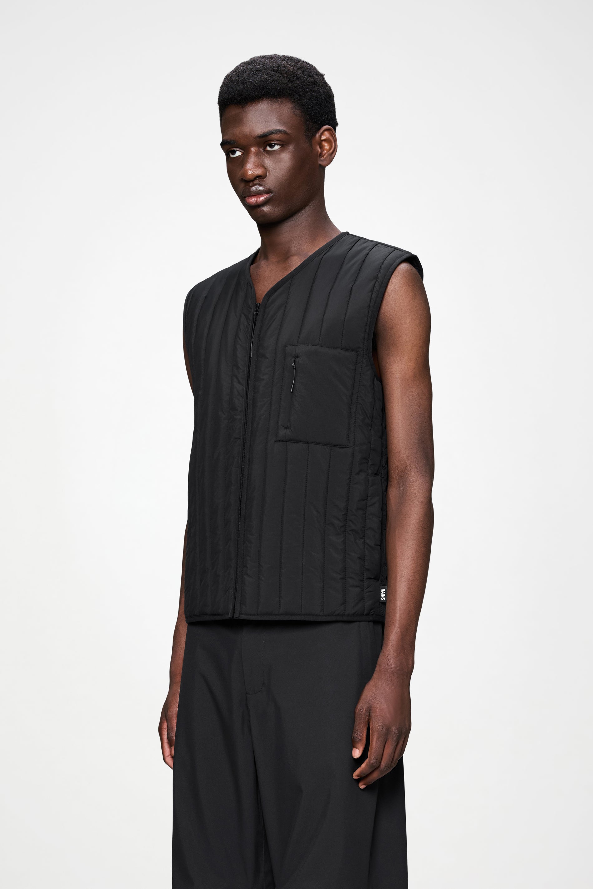 RAINS Banja Liner Vest Black Short Sleeve