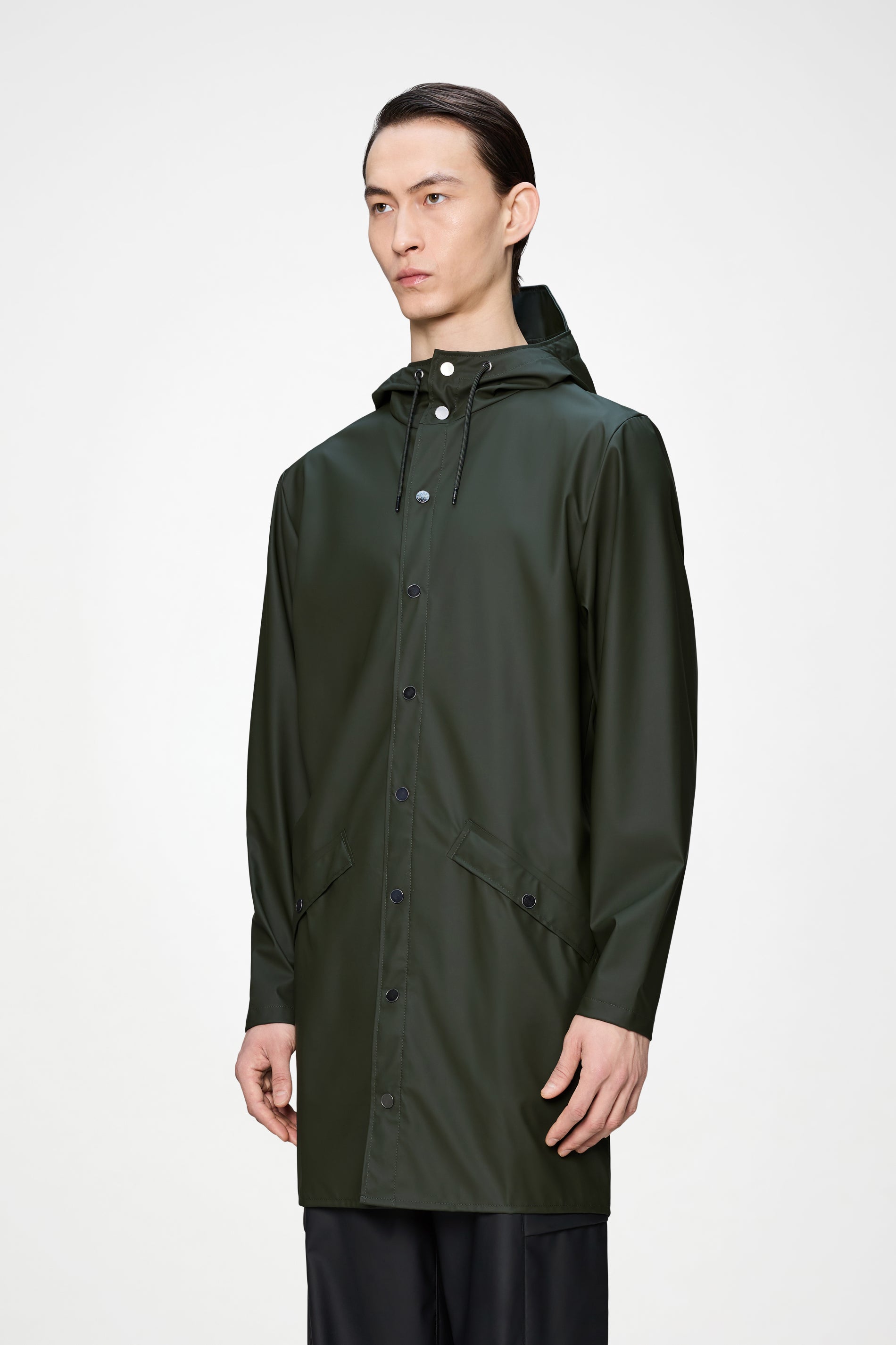 RAINS Long Jacket Green Jacket