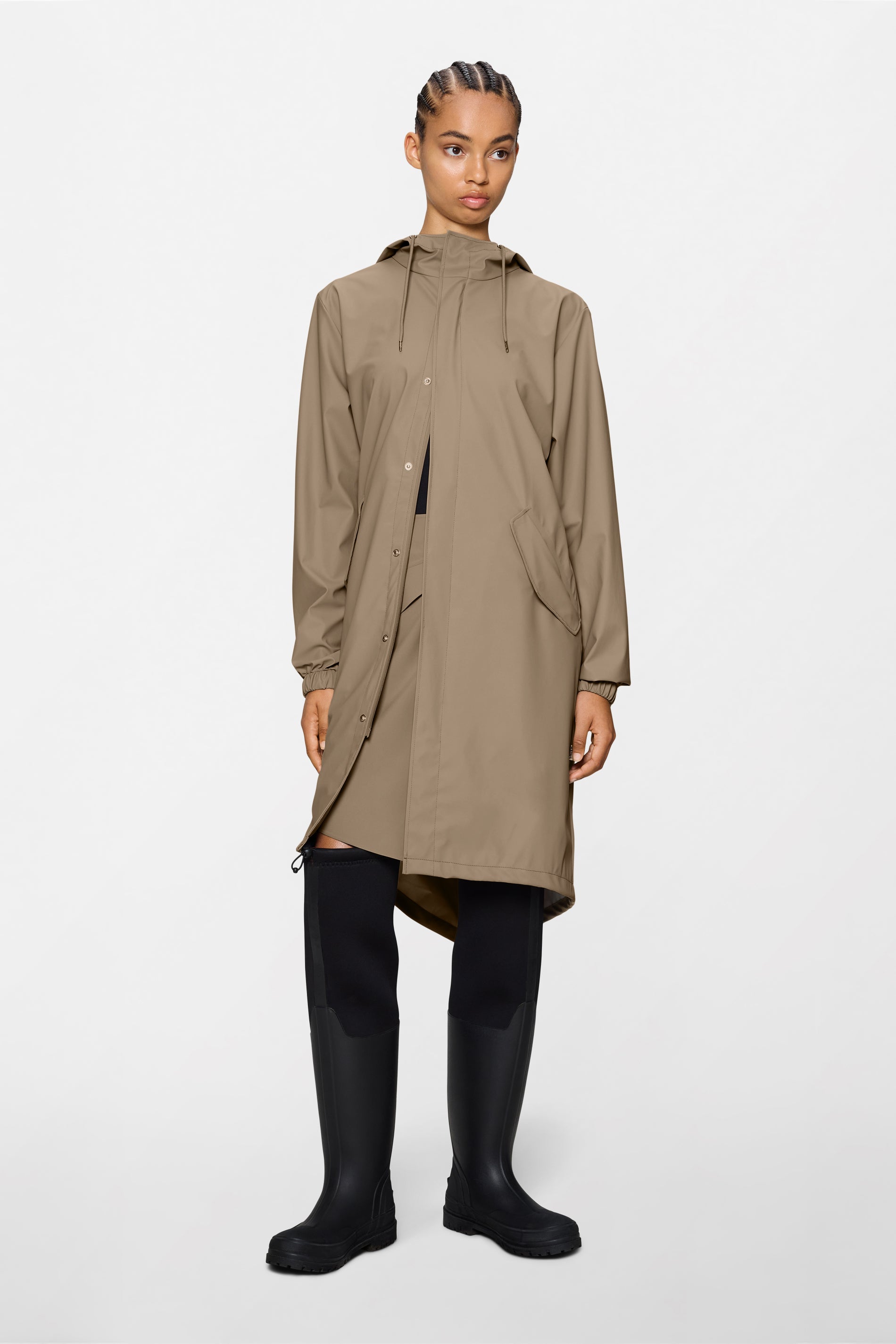 RAINS Fishtail Parka Beige Jacket