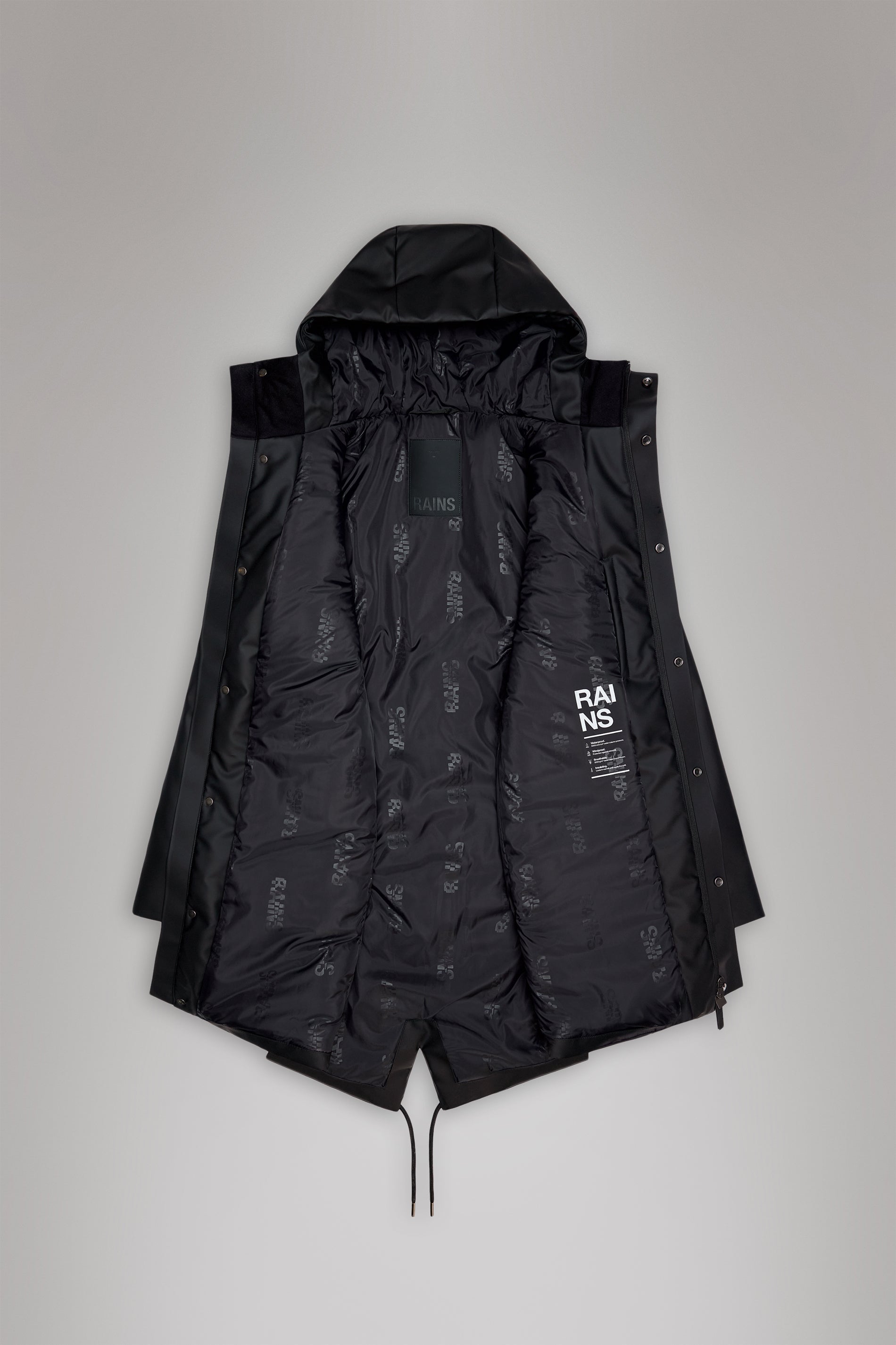 Rains Nome Long Parka Drift Jacket