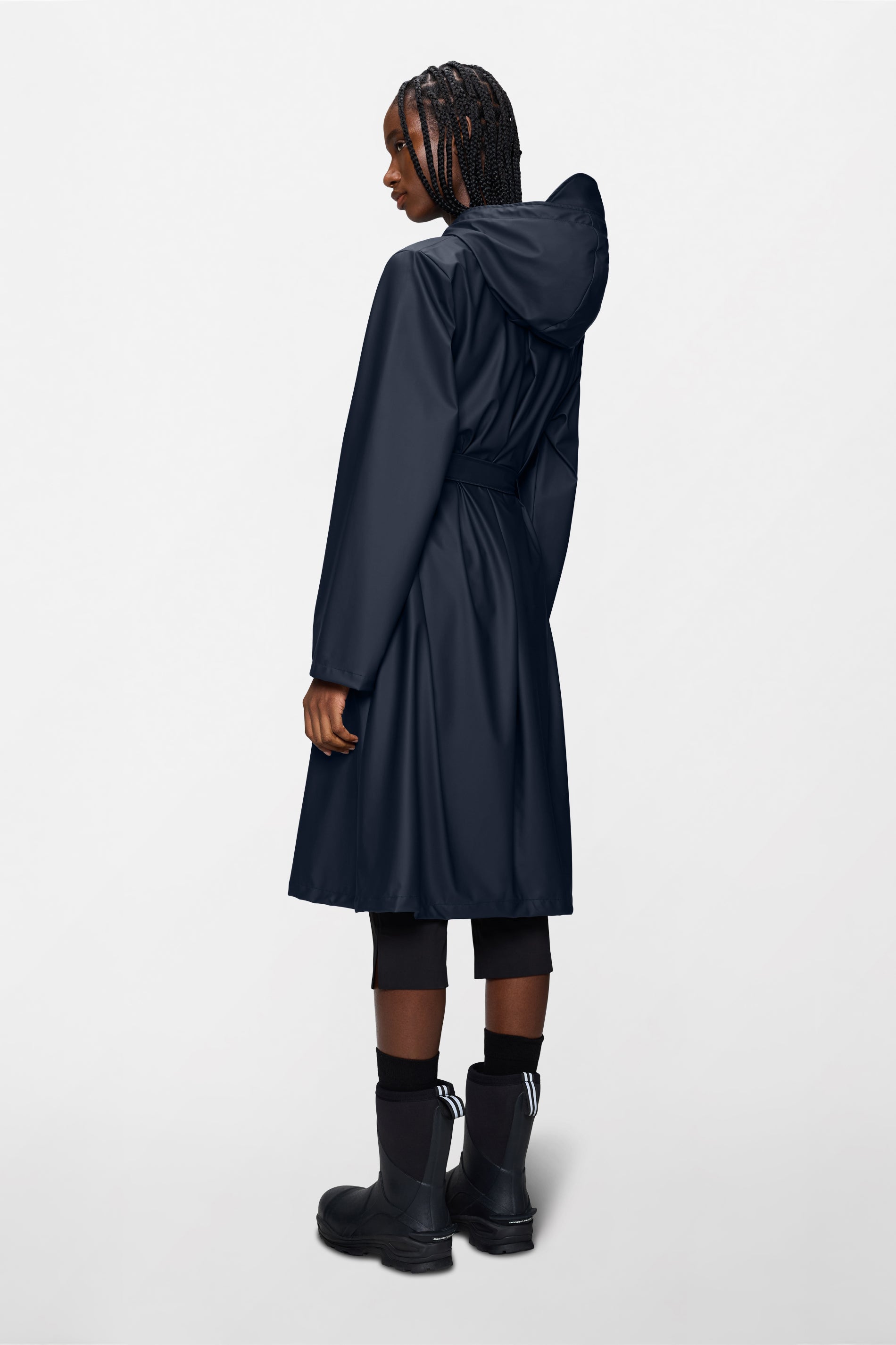 RAINS A-Line Longer W Jacket Navy Jacket