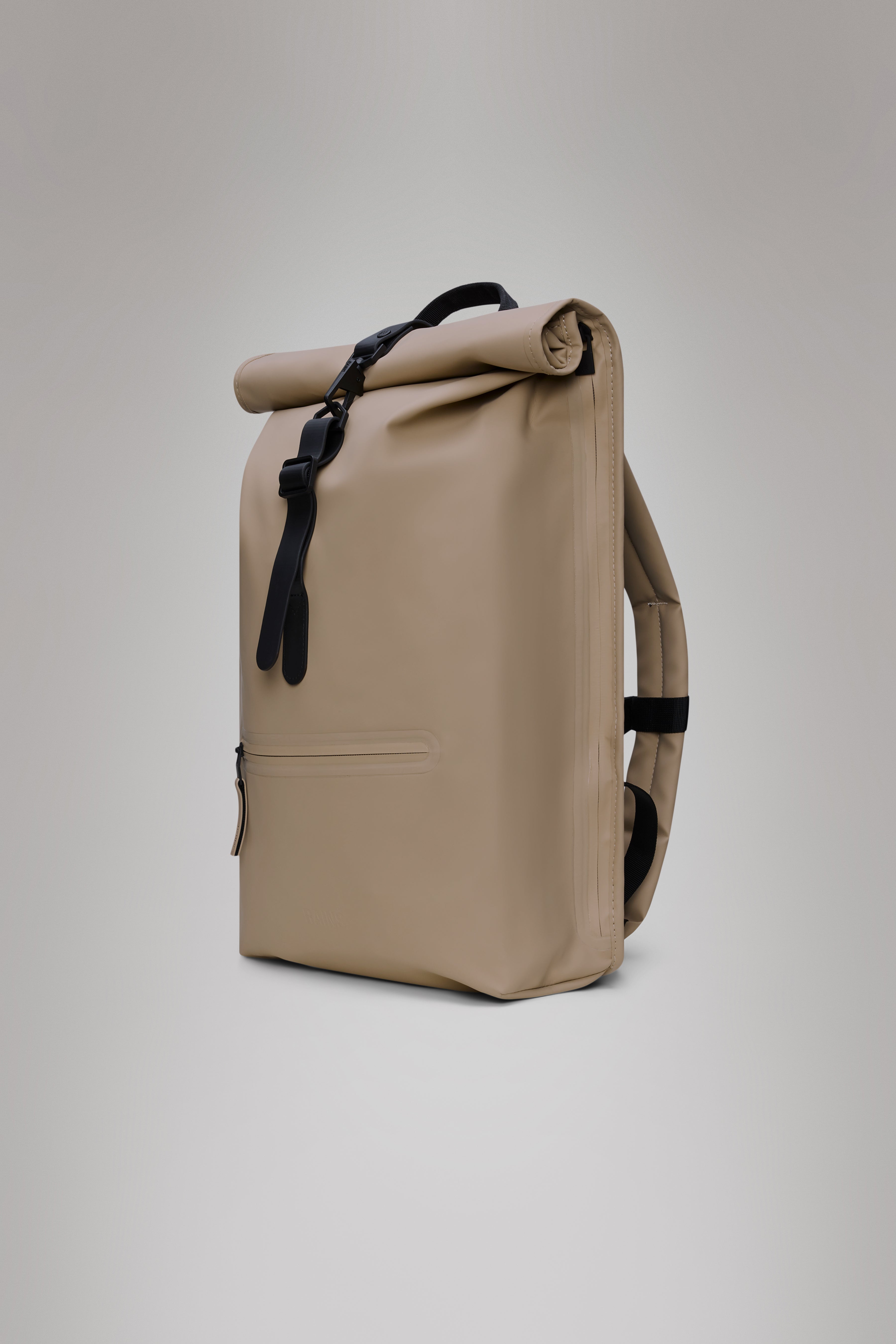 RAINS Rolltop Rucksack Beige Backpack