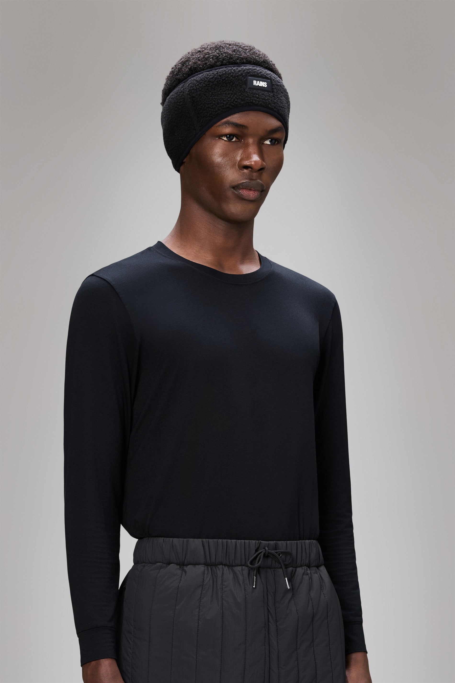 RAINS Fleece Headband Black Headwear