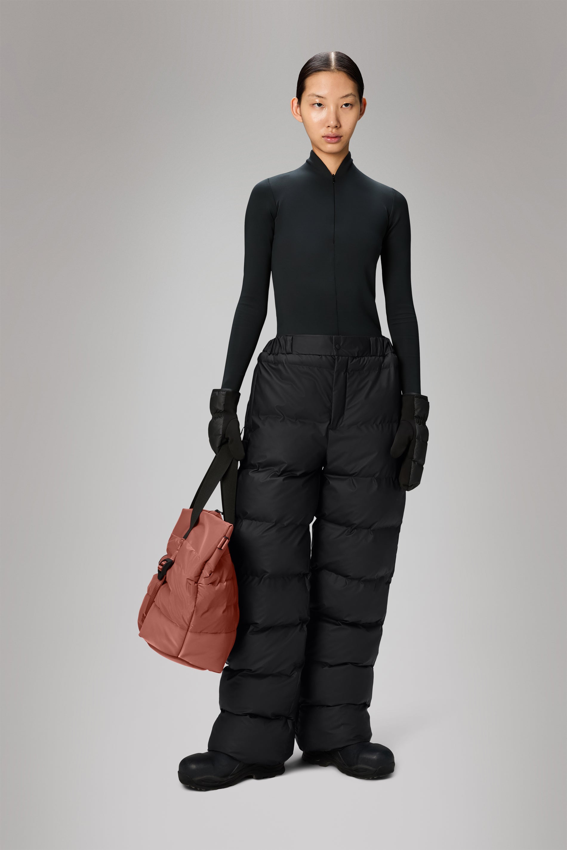 RAINS Alta Puffer Pants Regular Black Pants