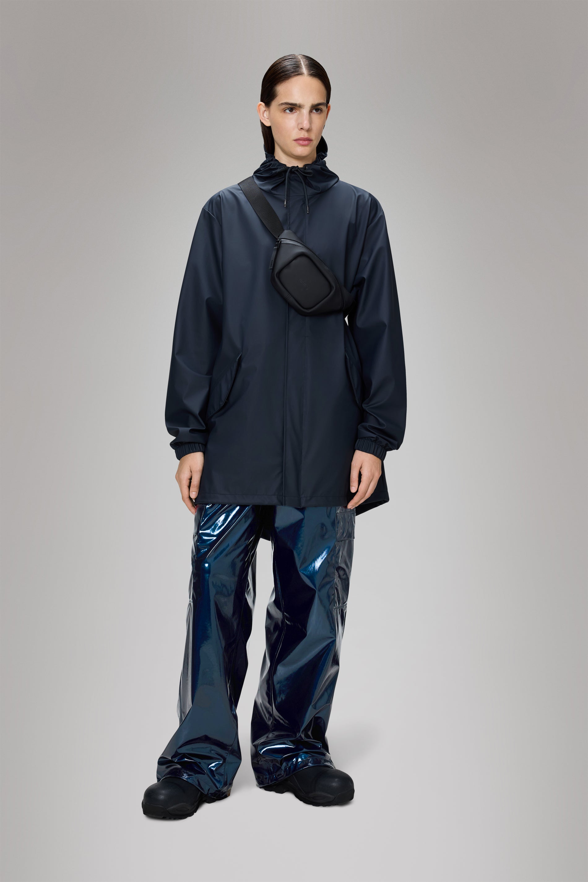 Rains Fishtail Jacket Navy Jacket