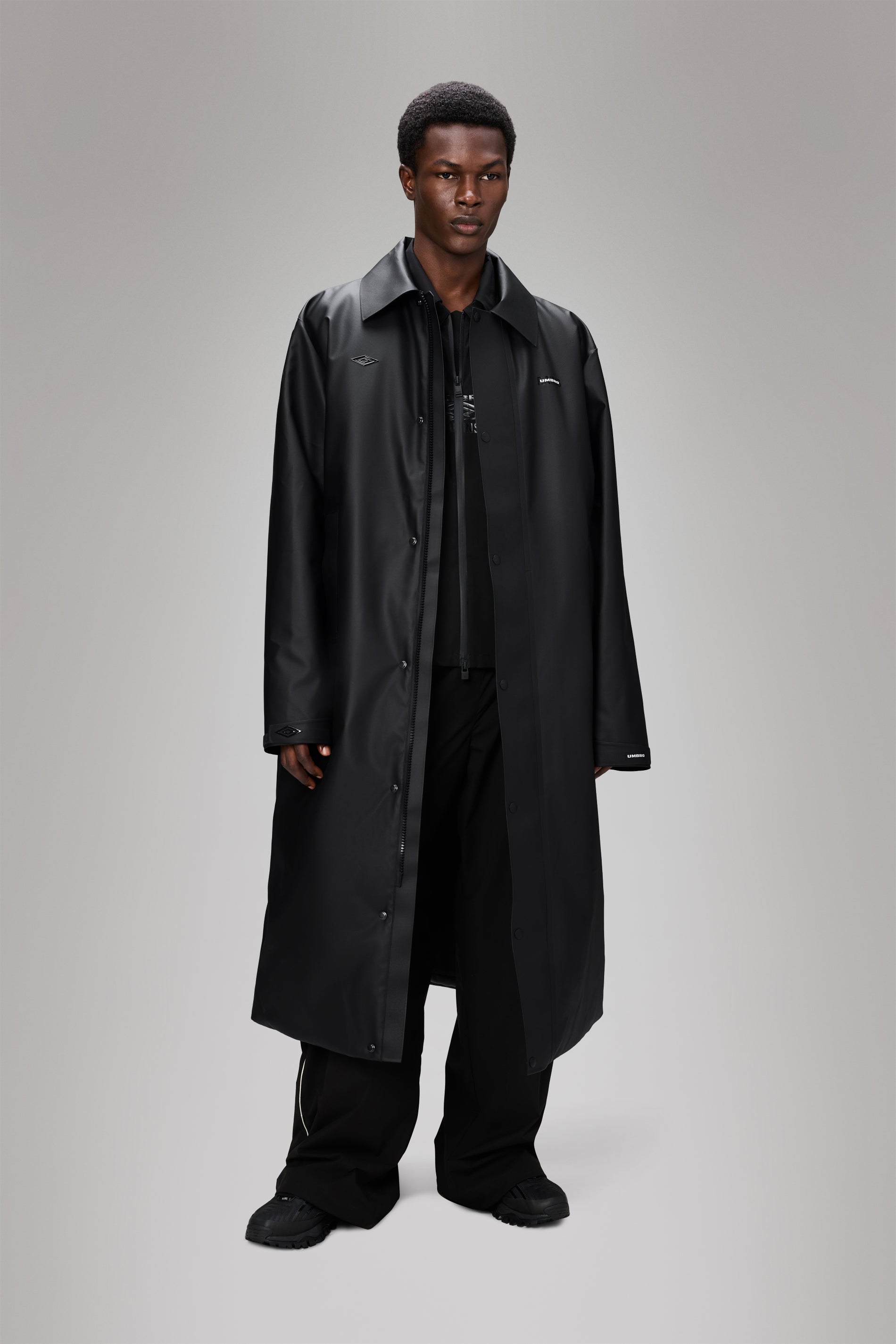 RAINS Rains x Umbro Manager Coat Black