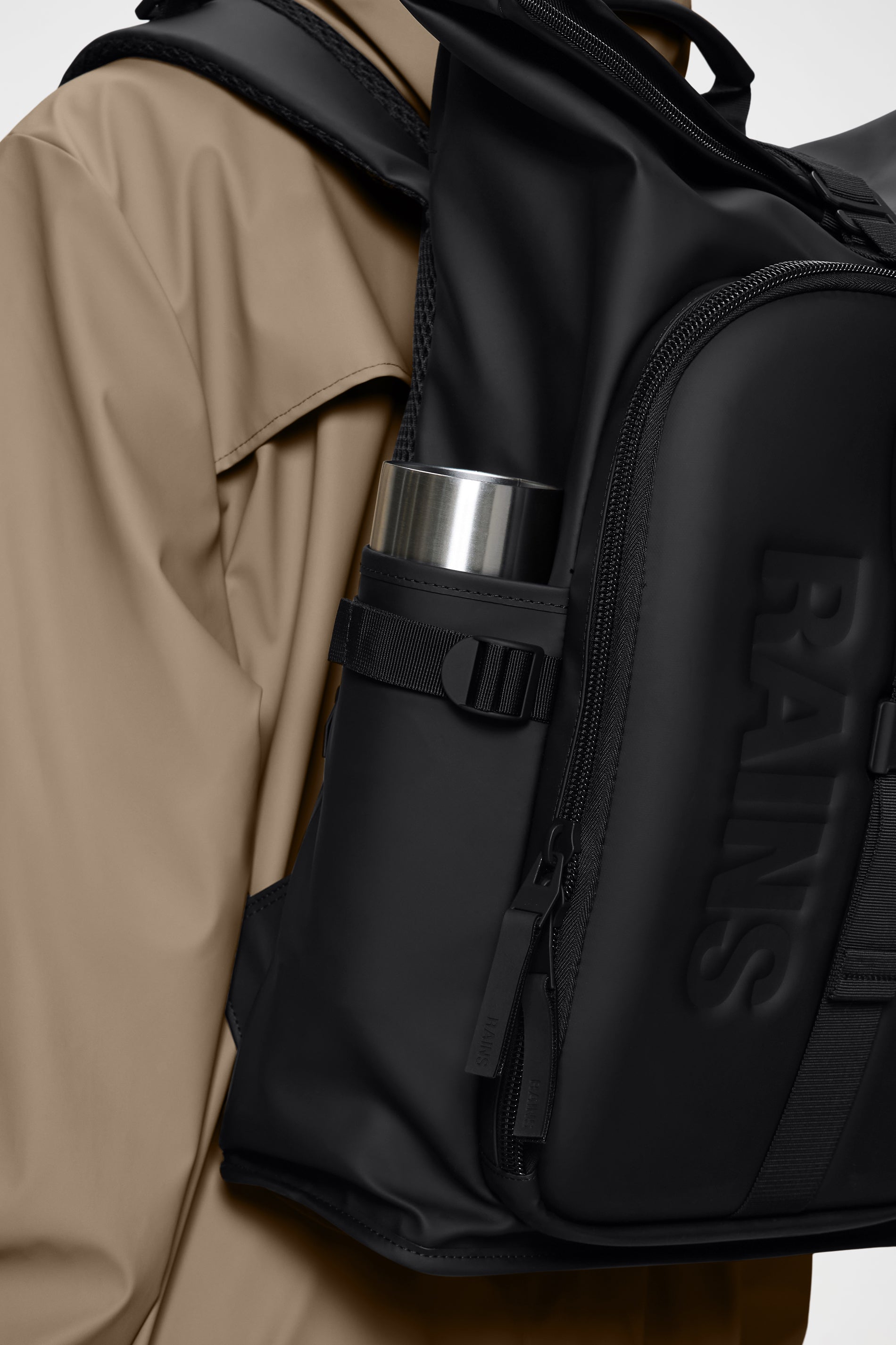 RAINS Texel Moulded Backpack Black 23L H61 x D16 x W34 cm Backpack