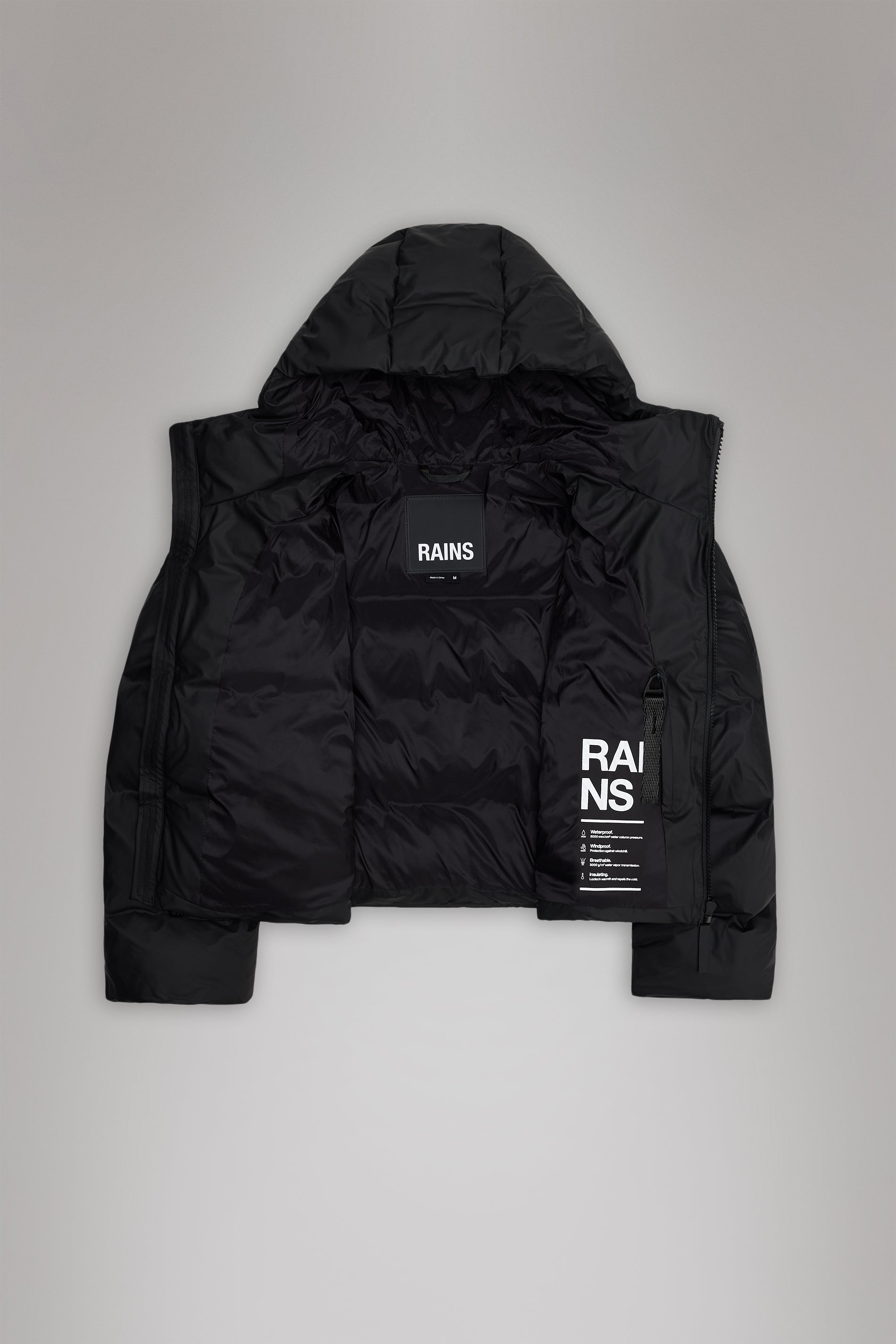 RAINS Alta Short Puffer Jacket Black Jacket