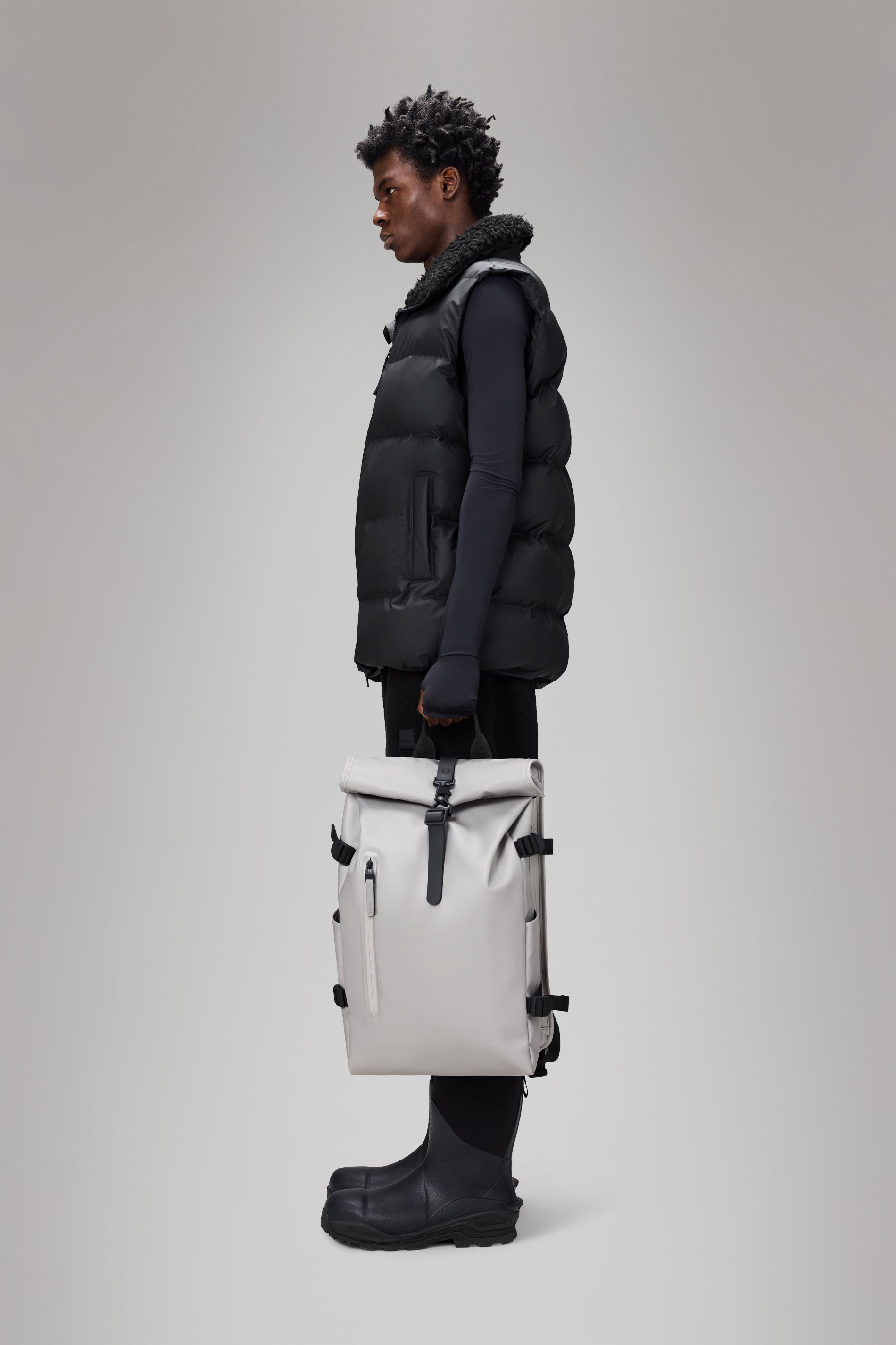 RAINS Rolltop Rucksack Large Nimbus 23L H63 x D14 x W32 cm Backpack