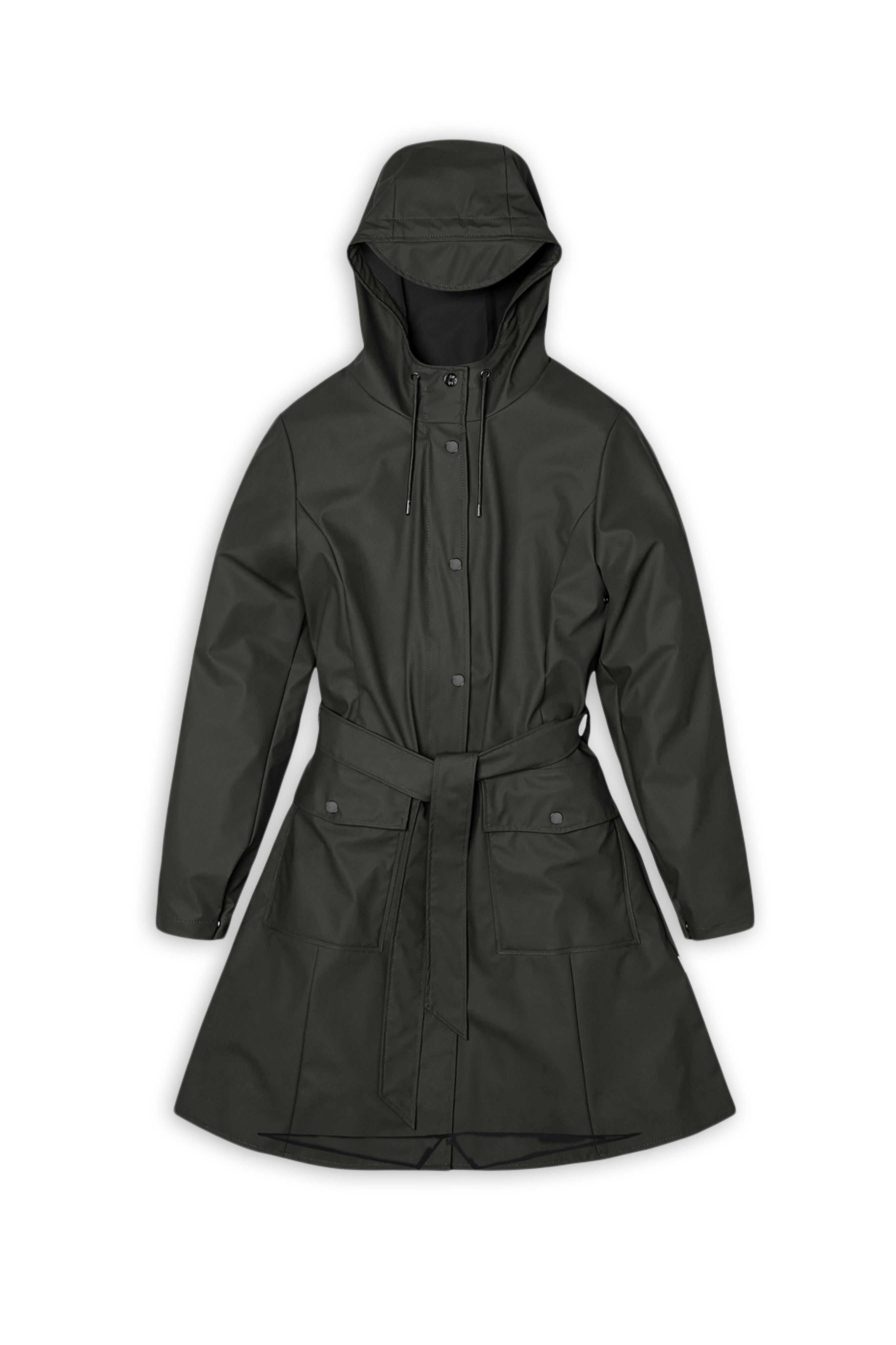 RAINS Curve Long Jacket
Green Jacket