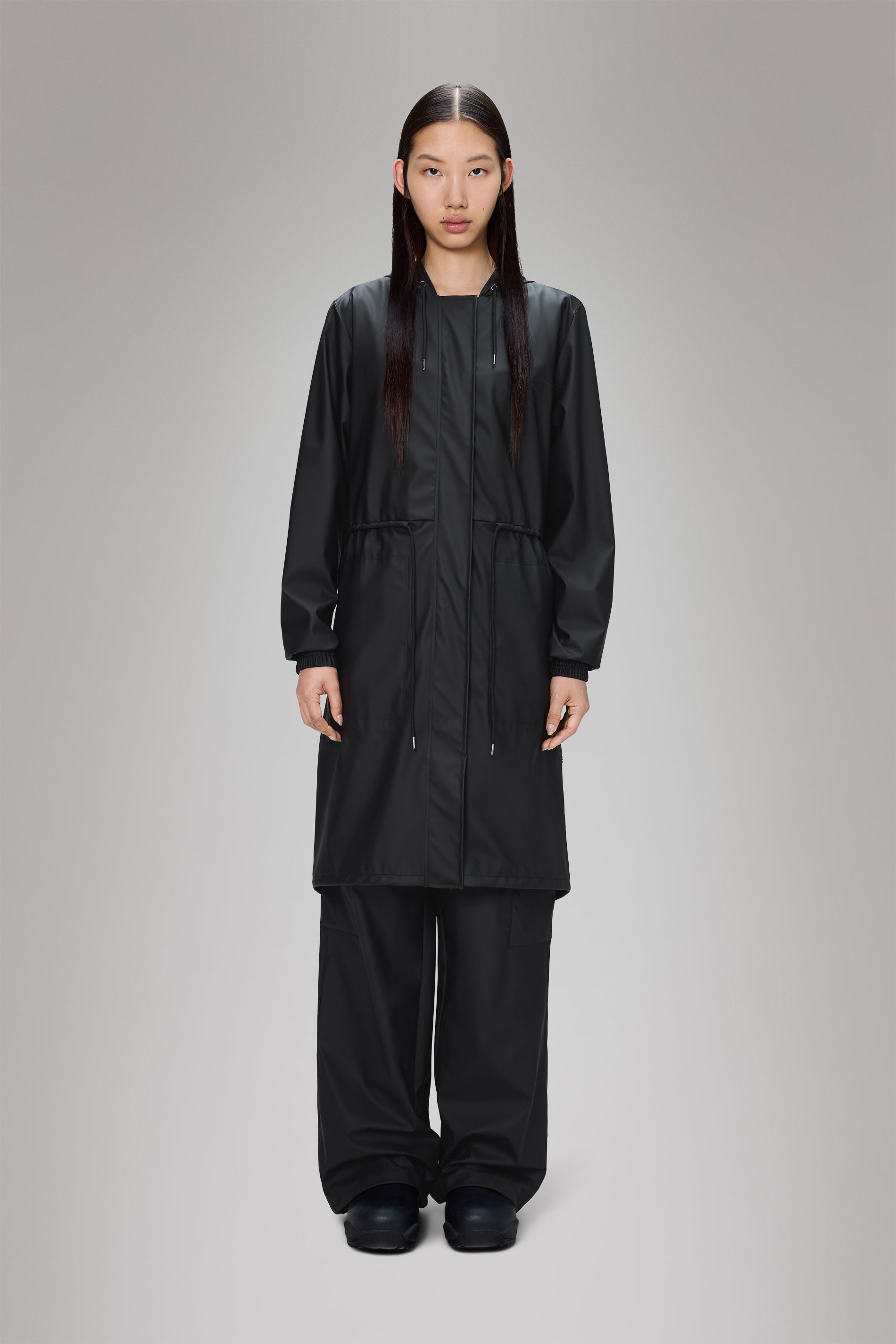 RAINS String W Parka Black Jacket
