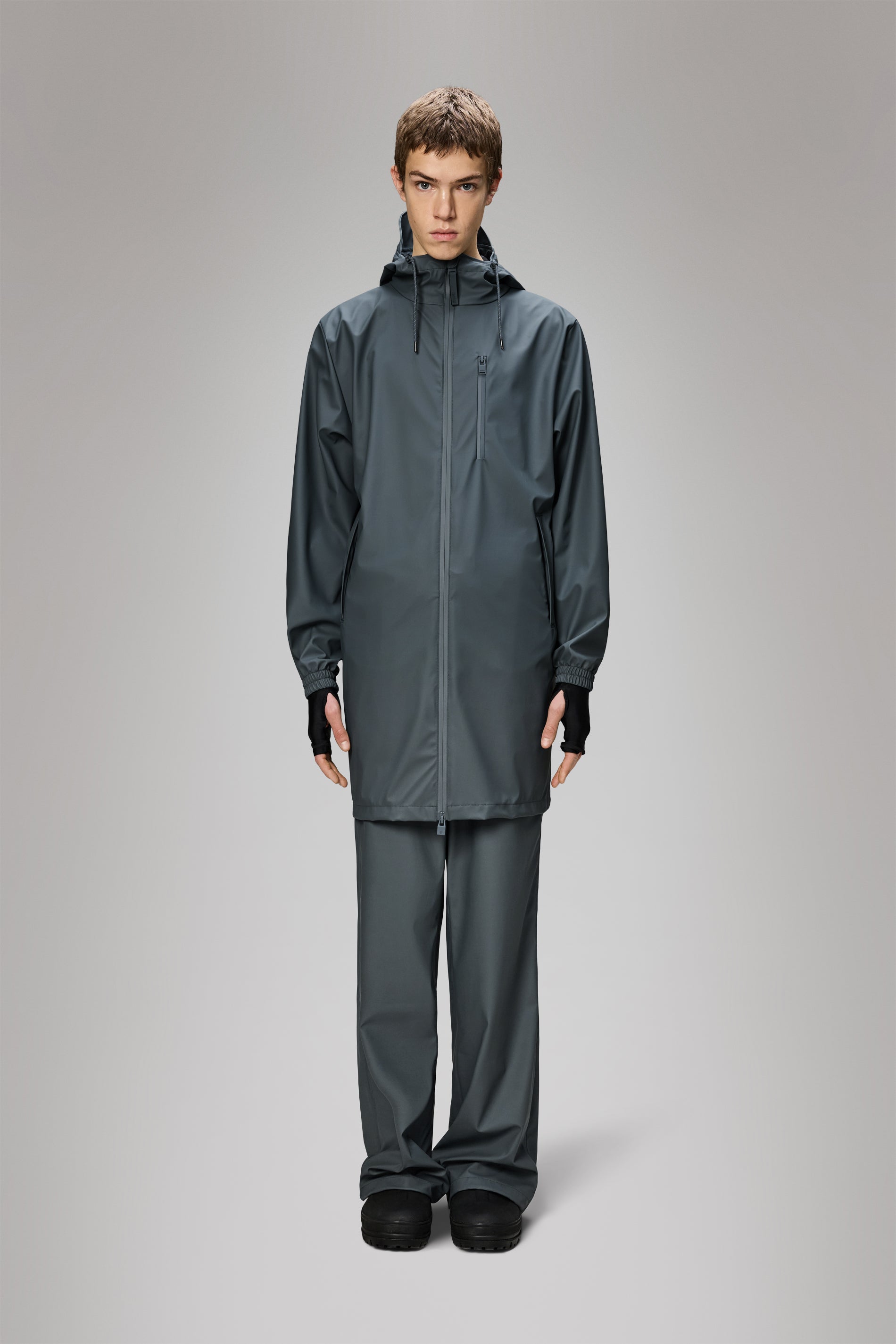 RAINS Long Storm Breaker Lagoon Jacket