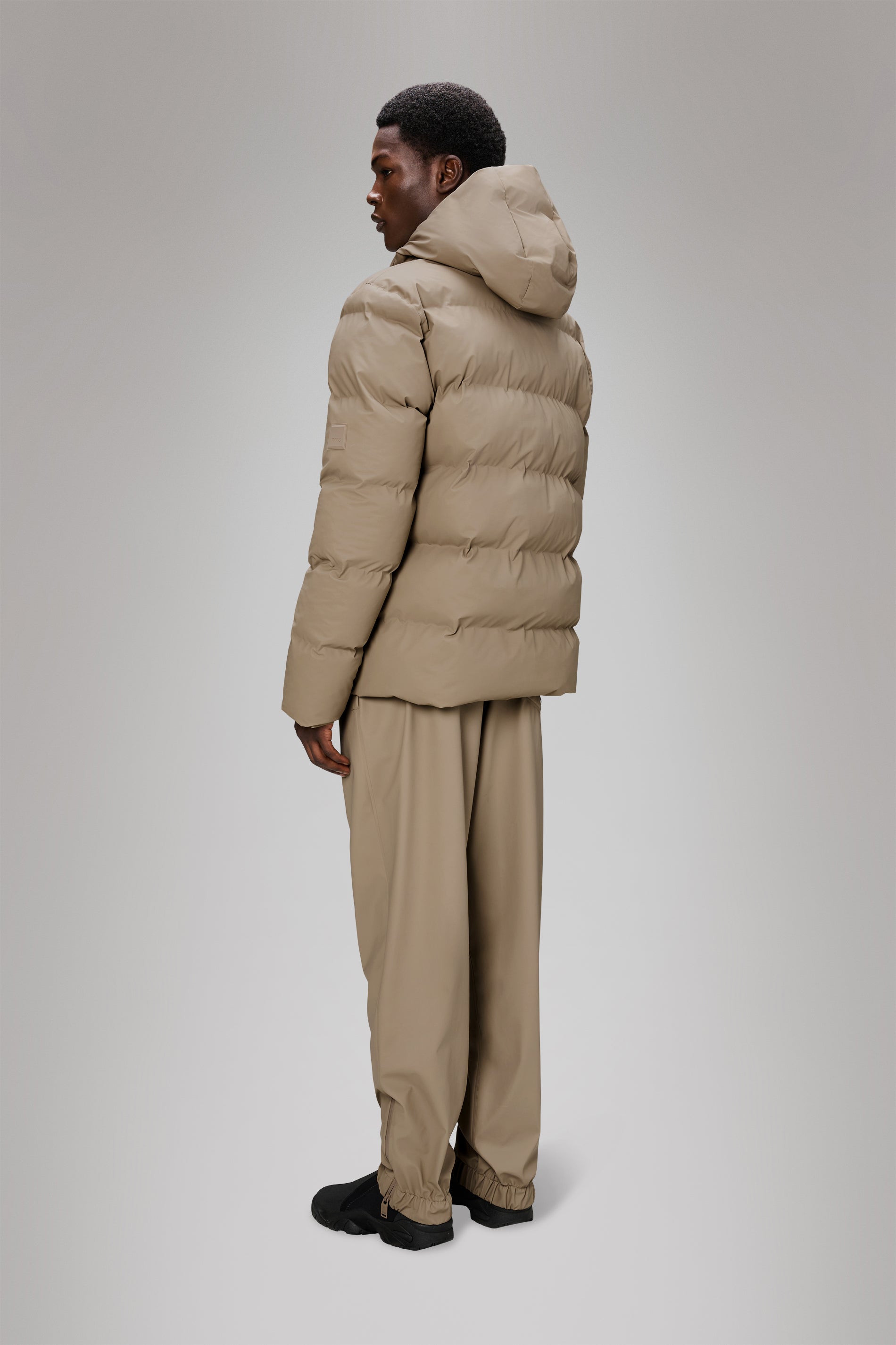 Rains Alta Puffer Jacket Beige Jacket