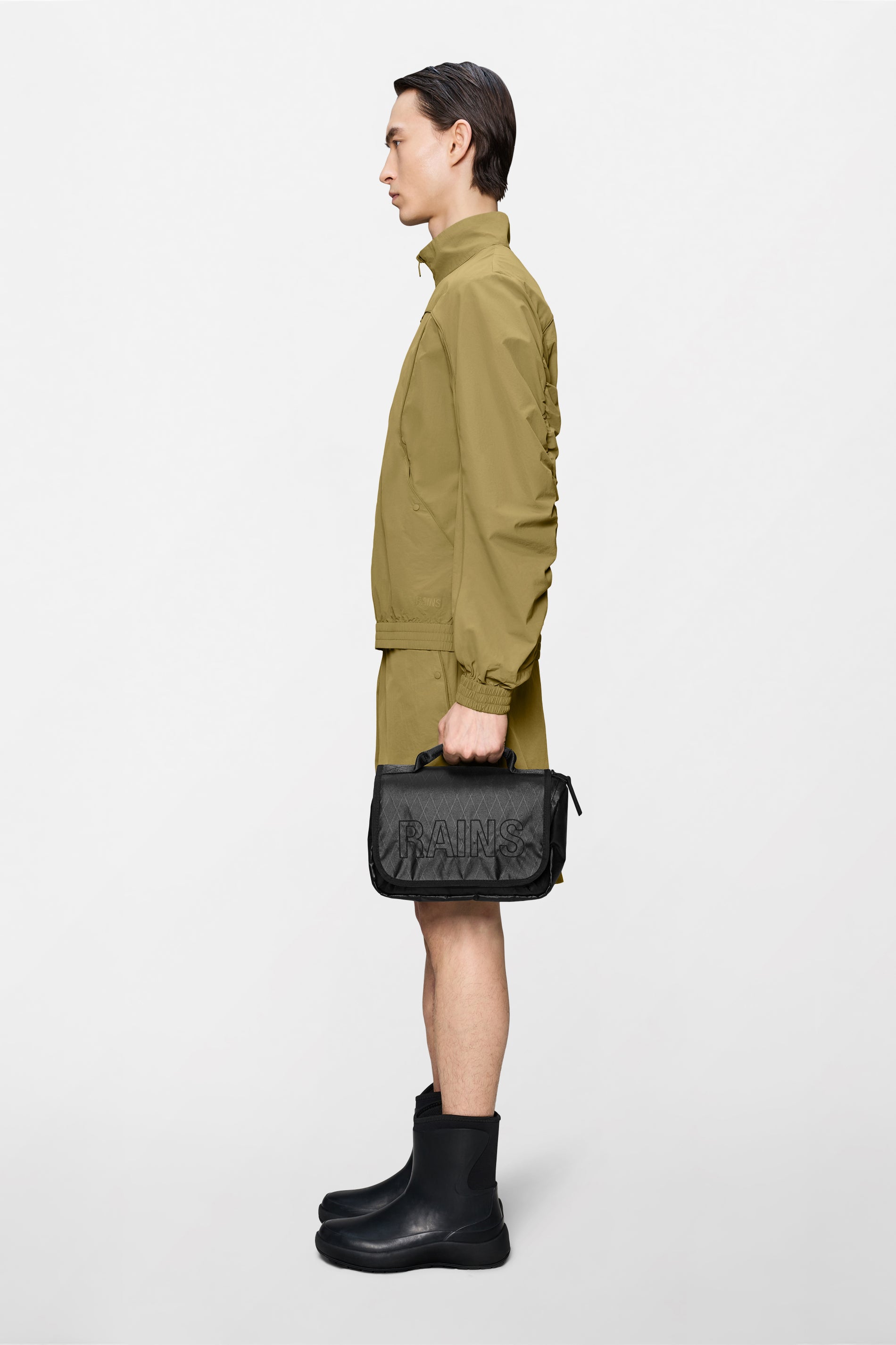 RAINS TexXel Wash Bag Jet Black 5.50L H16 x D12 x W27 cm Wash Bag