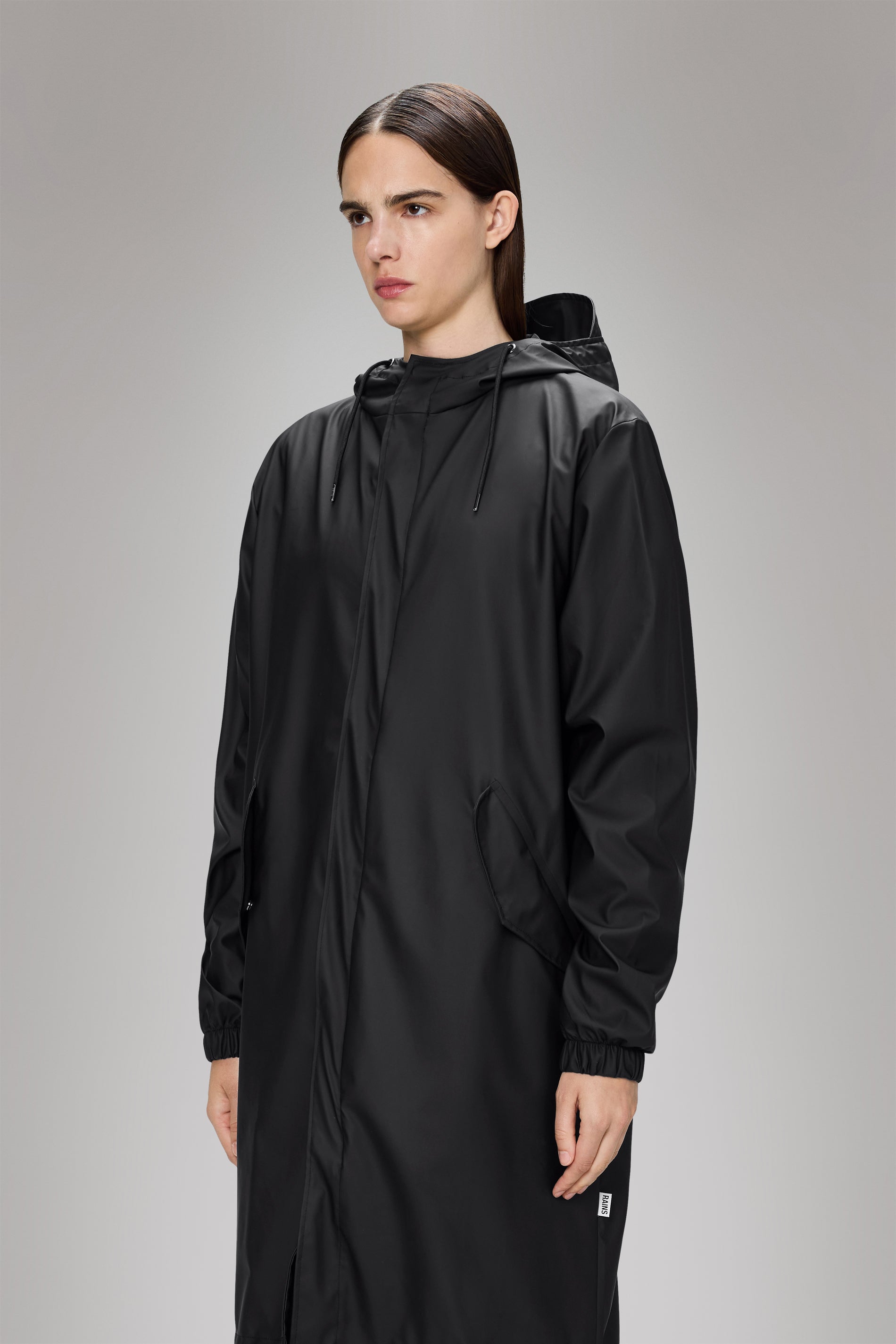 Rains Fishtail Parka Black Jacket