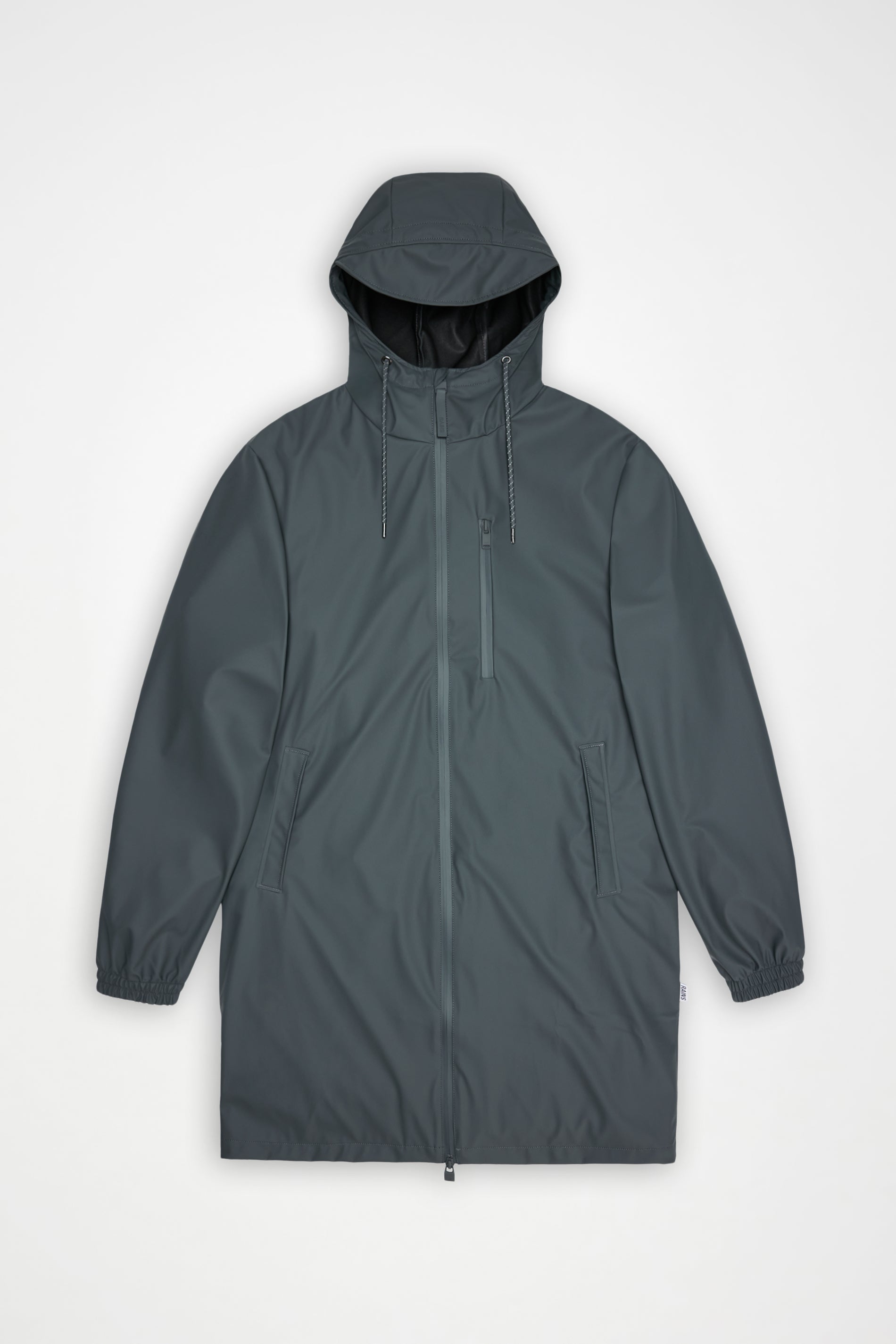 RAINS Long Storm Breaker Dark Grey Jacket