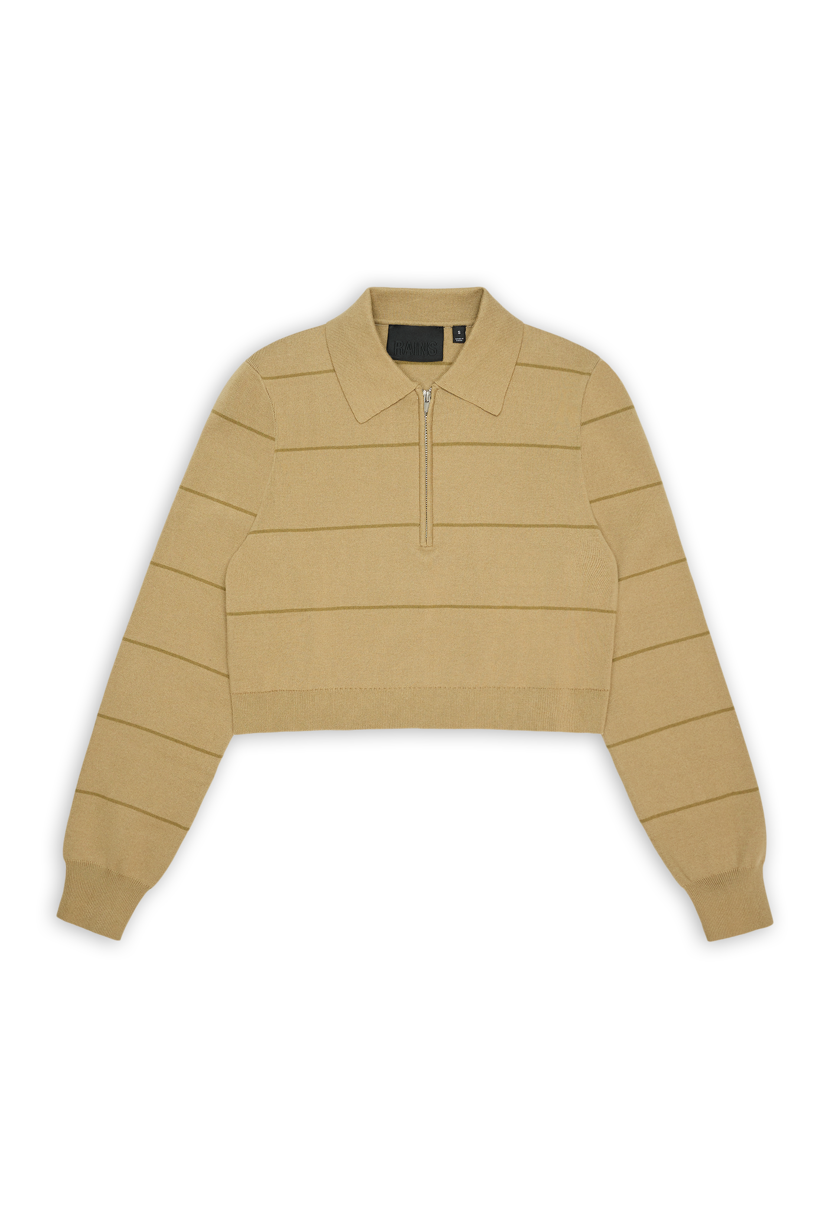 Striped Knit W Long Sleeve Polo