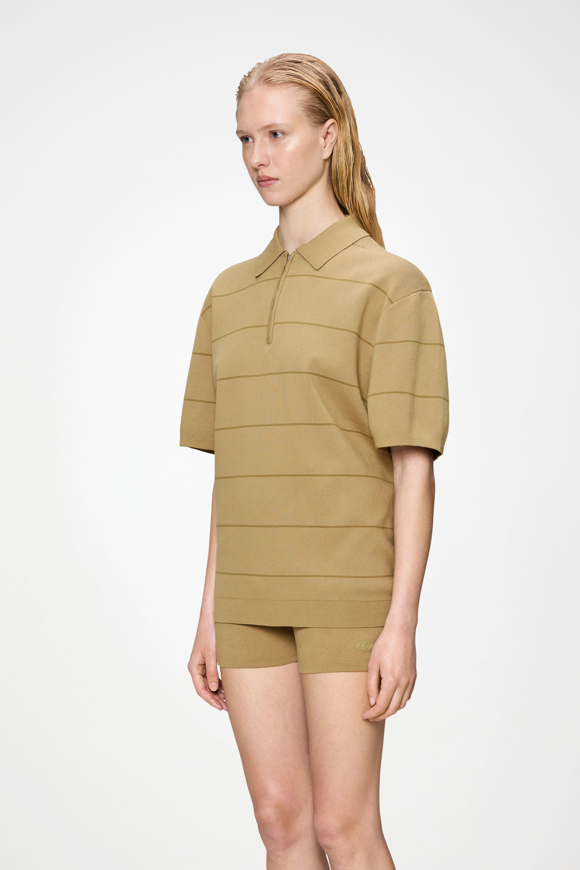 Striped Knit Polo